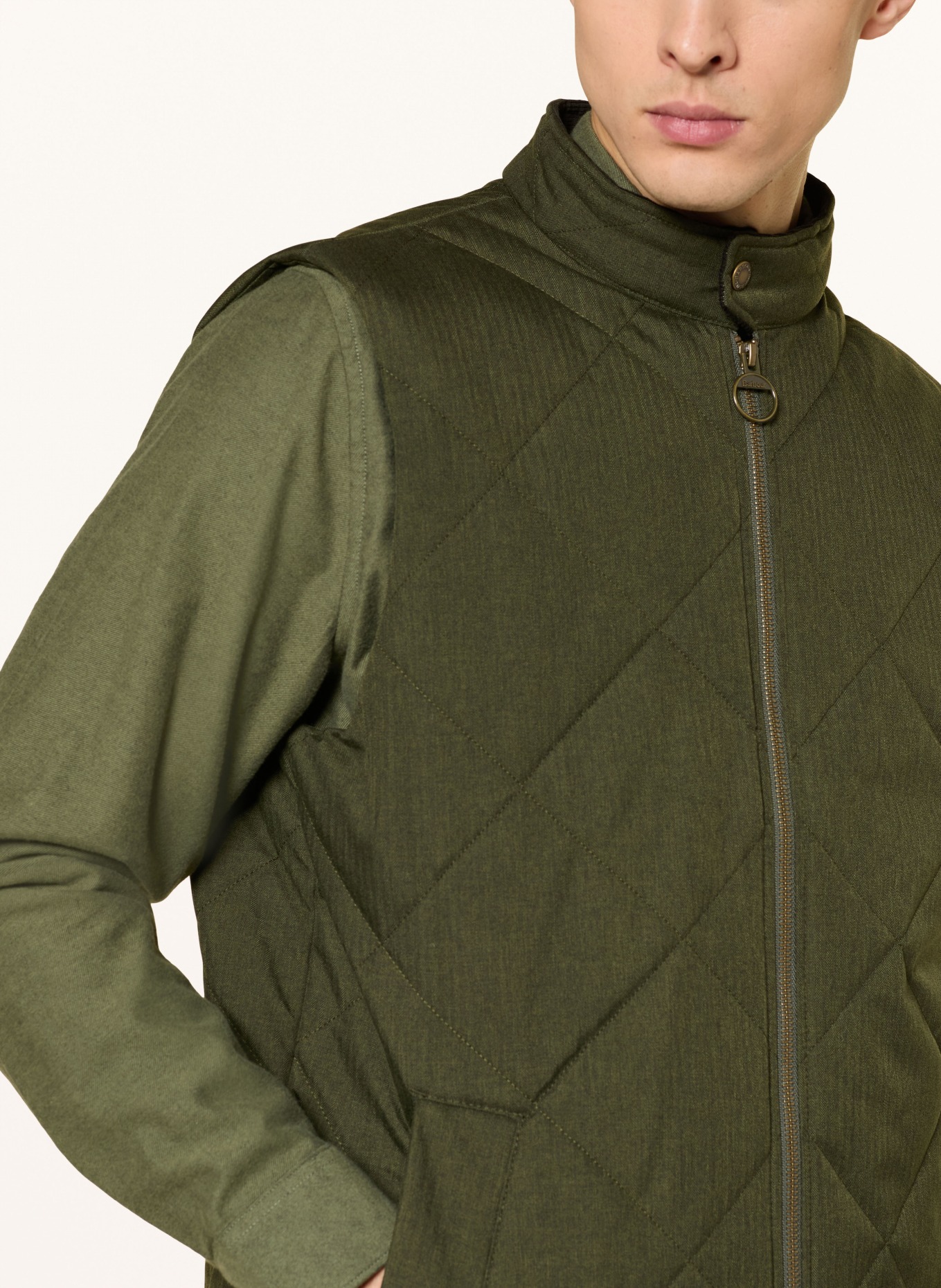 Barbour HARRINGTON GIL quilted vest: OLIVE