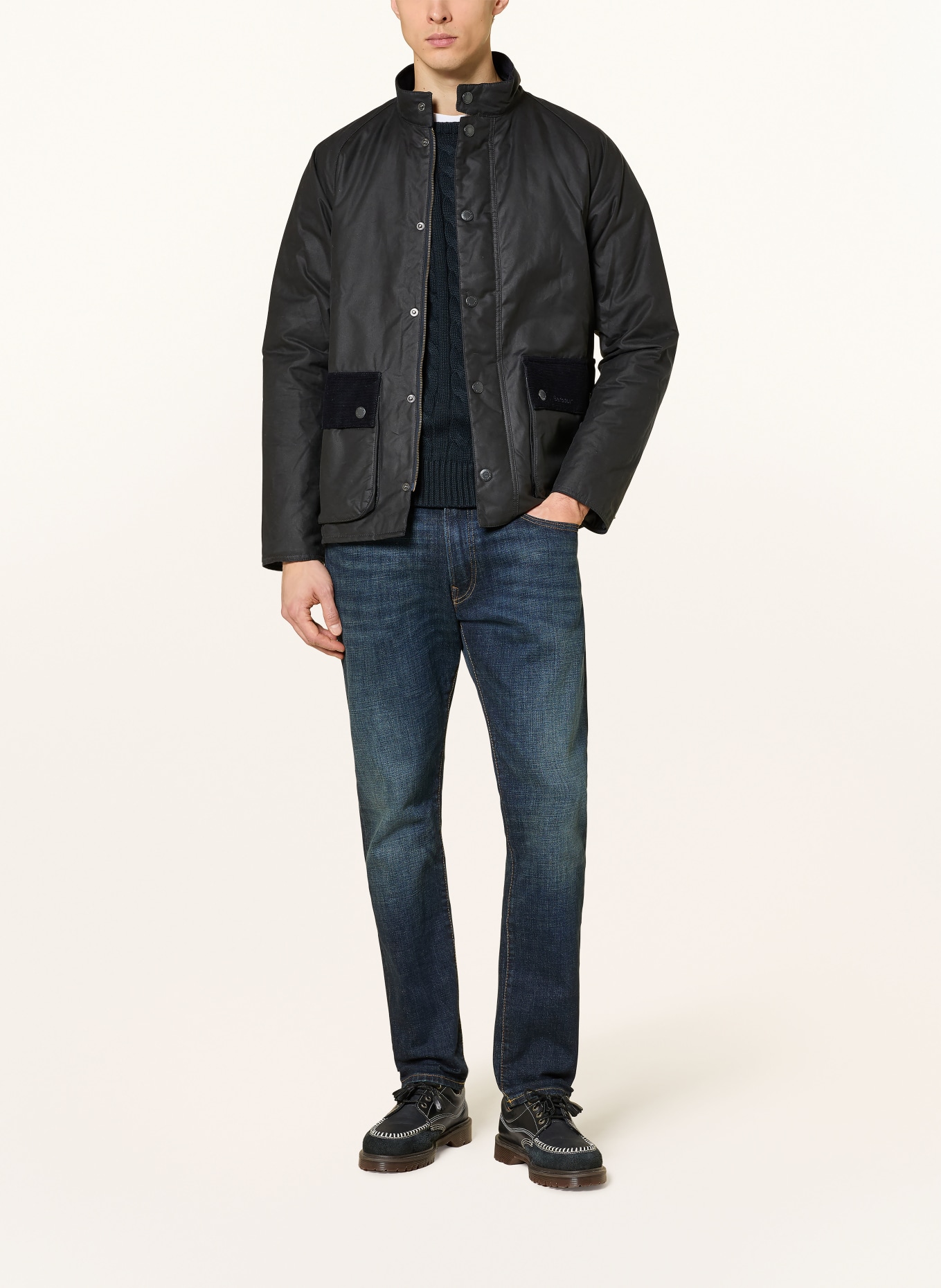 Barbour jacket: DARK BLUE