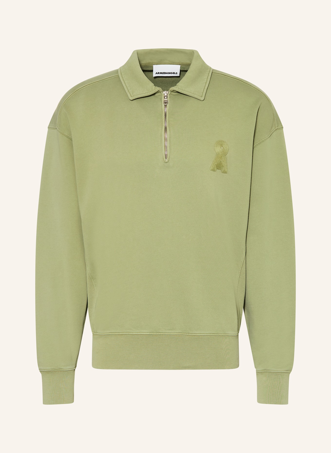 ARMEDANGELS Sweat Troyer ICONIC Å TEMAAL: GREEN