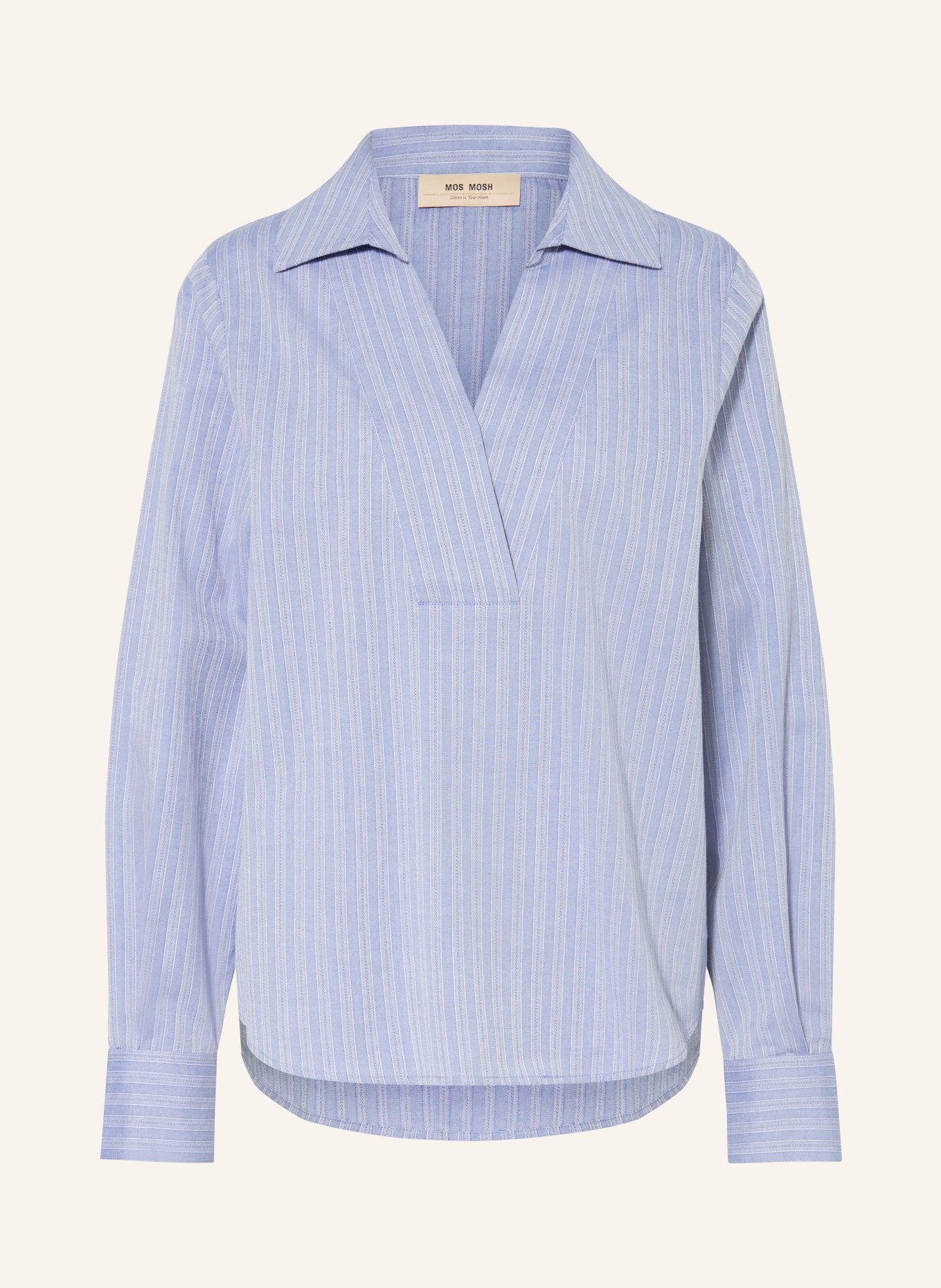 MOS MOSH Blouse shirt MMAVENT YEN: BLUE GRAY / LIGHT BLUE