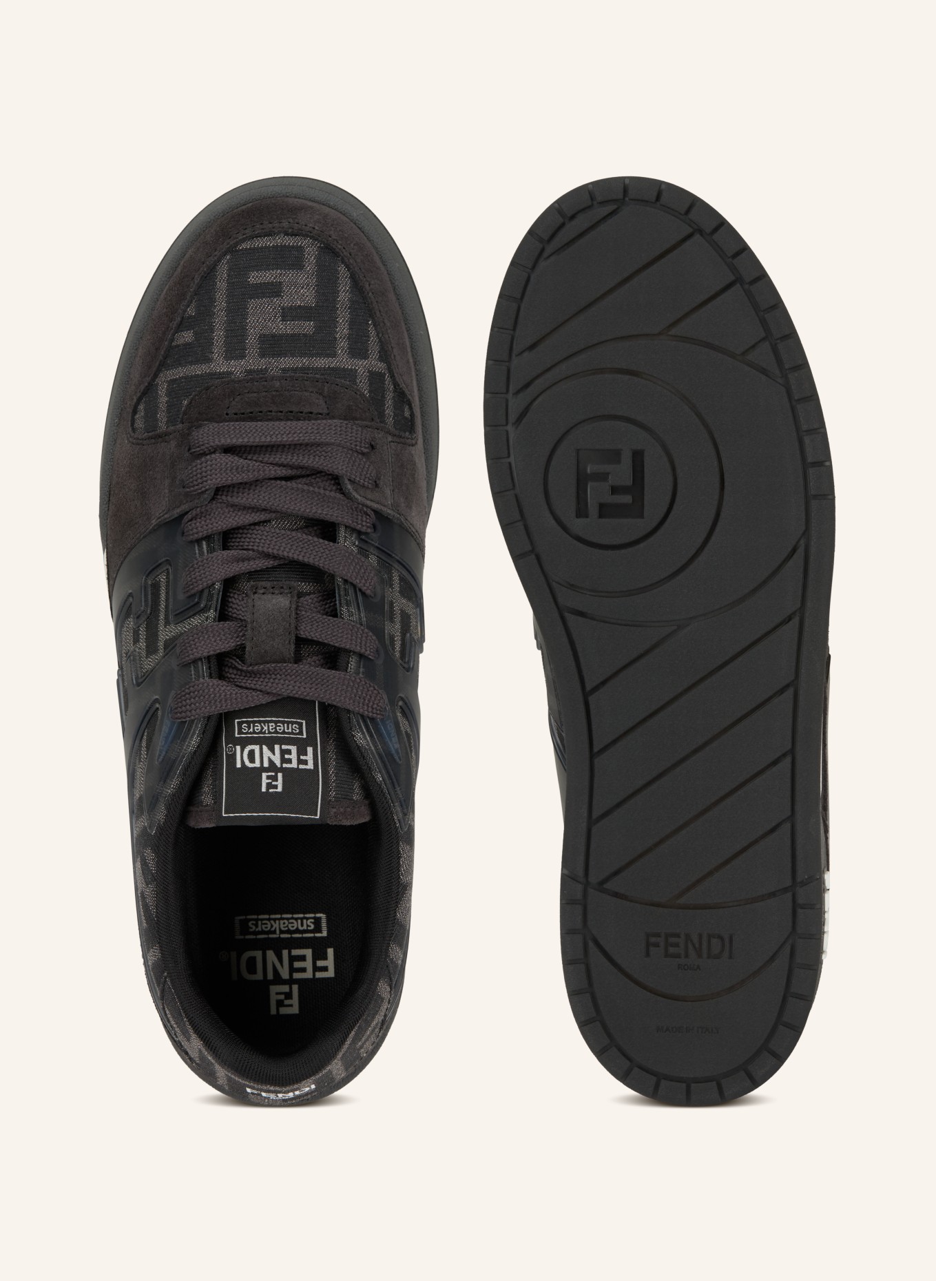 FENDI Sneaker MATCH: SCHWARZ / DUNKELGRAU