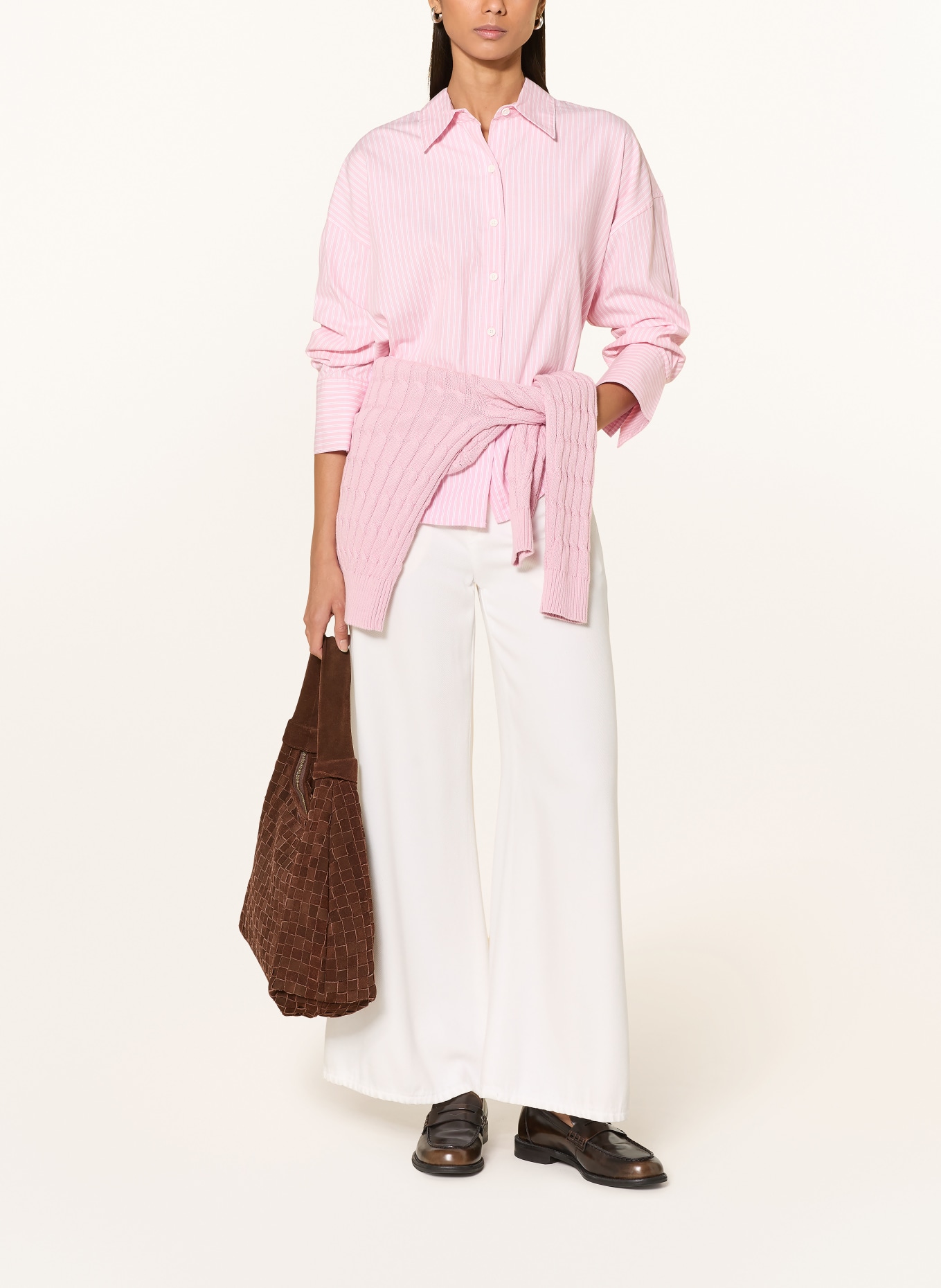 Barbour ROSIE shirt blouse: PINK / WHITE
