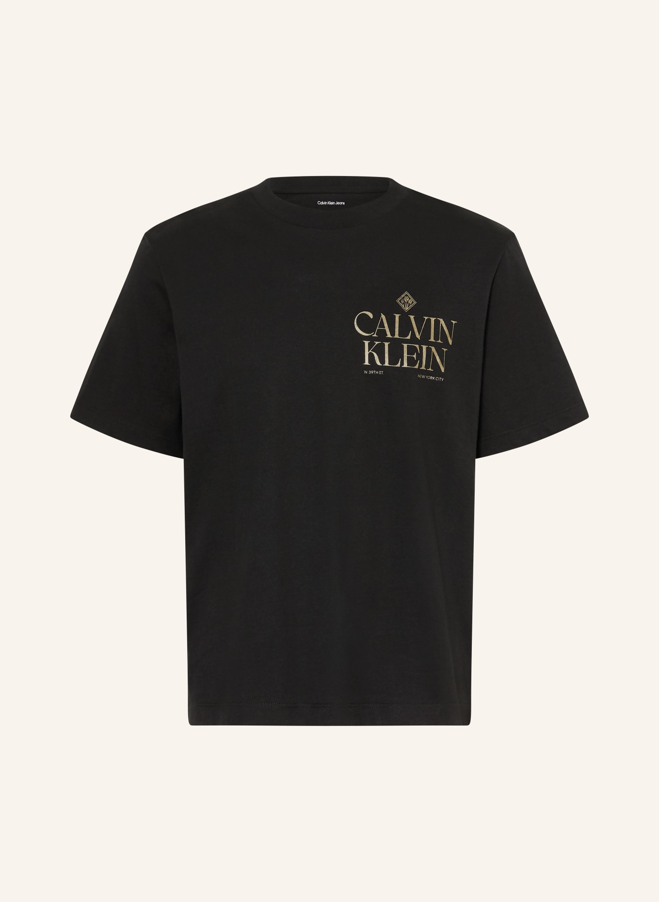 Calvin Klein Jeans T-Shirt: SCHWARZ / GOLD
