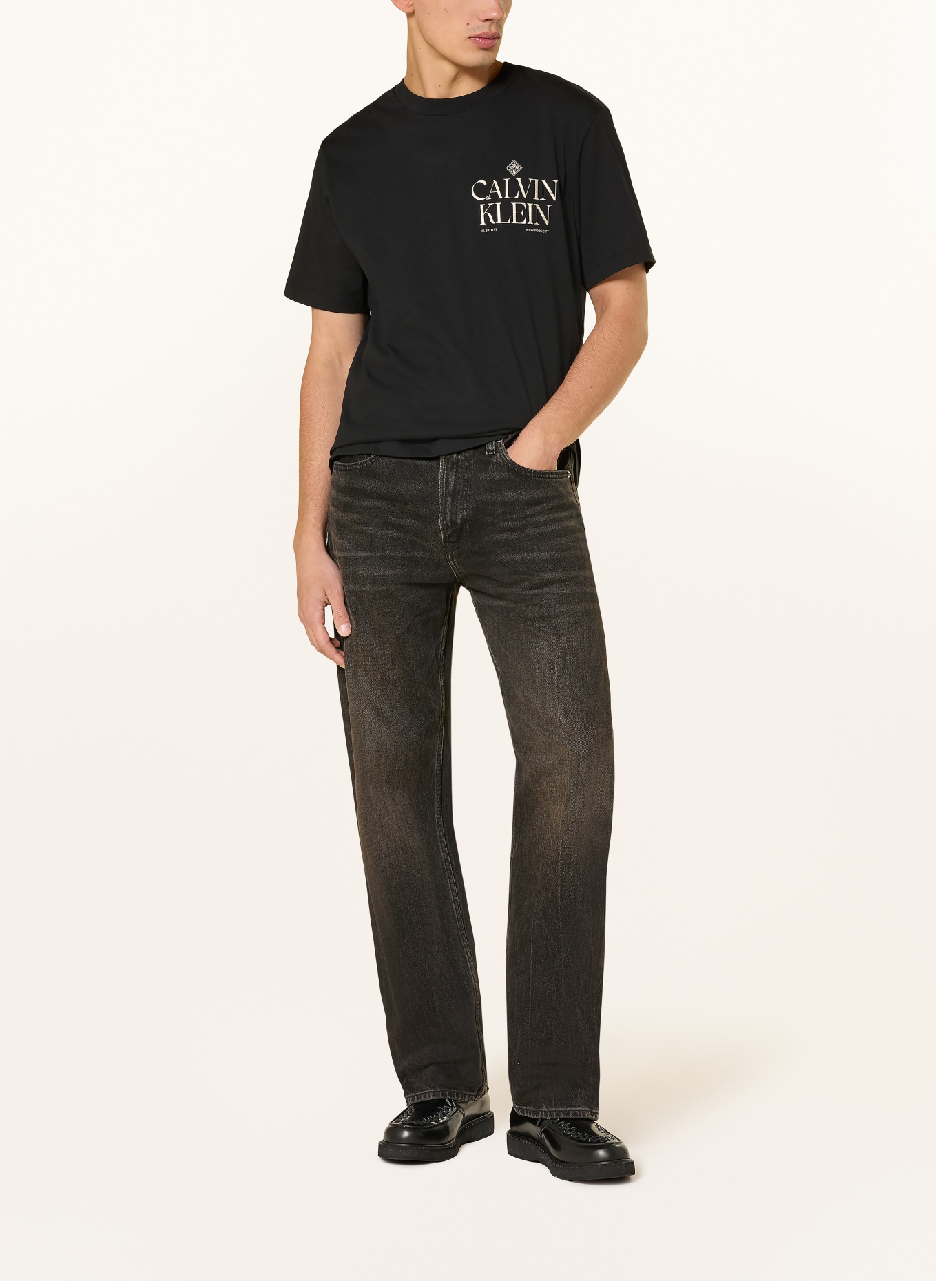 Calvin Klein Jeans T-Shirt: SCHWARZ / GOLD