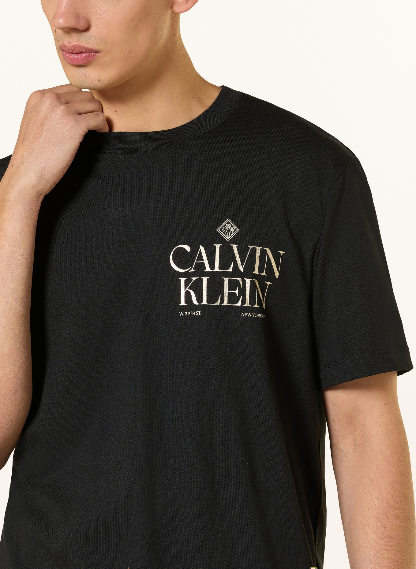 Calvin Klein Jeans T-Shirt: SCHWARZ / GOLD