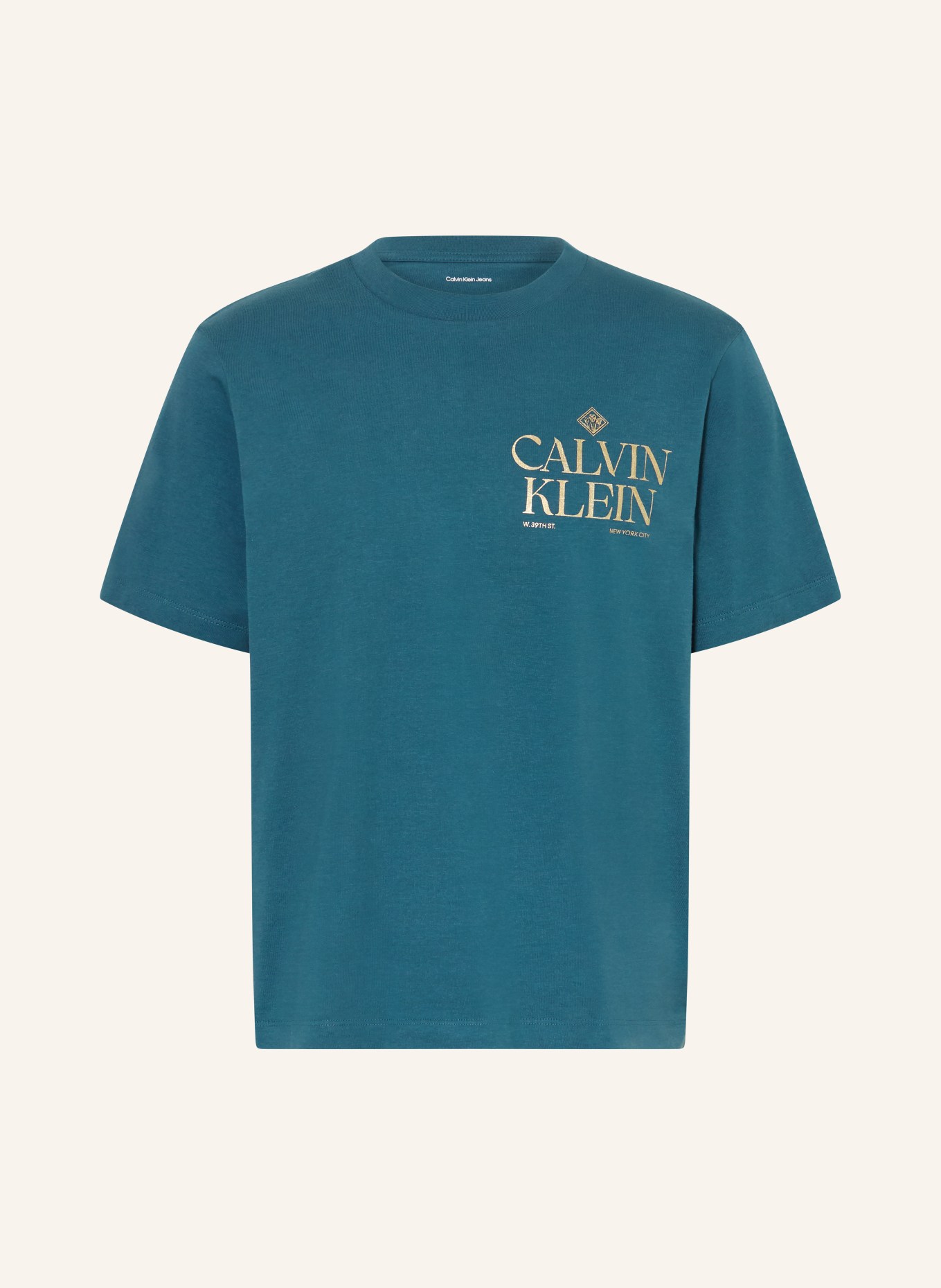 Calvin Klein Jeans T-Shirt: PETROL / GOLD