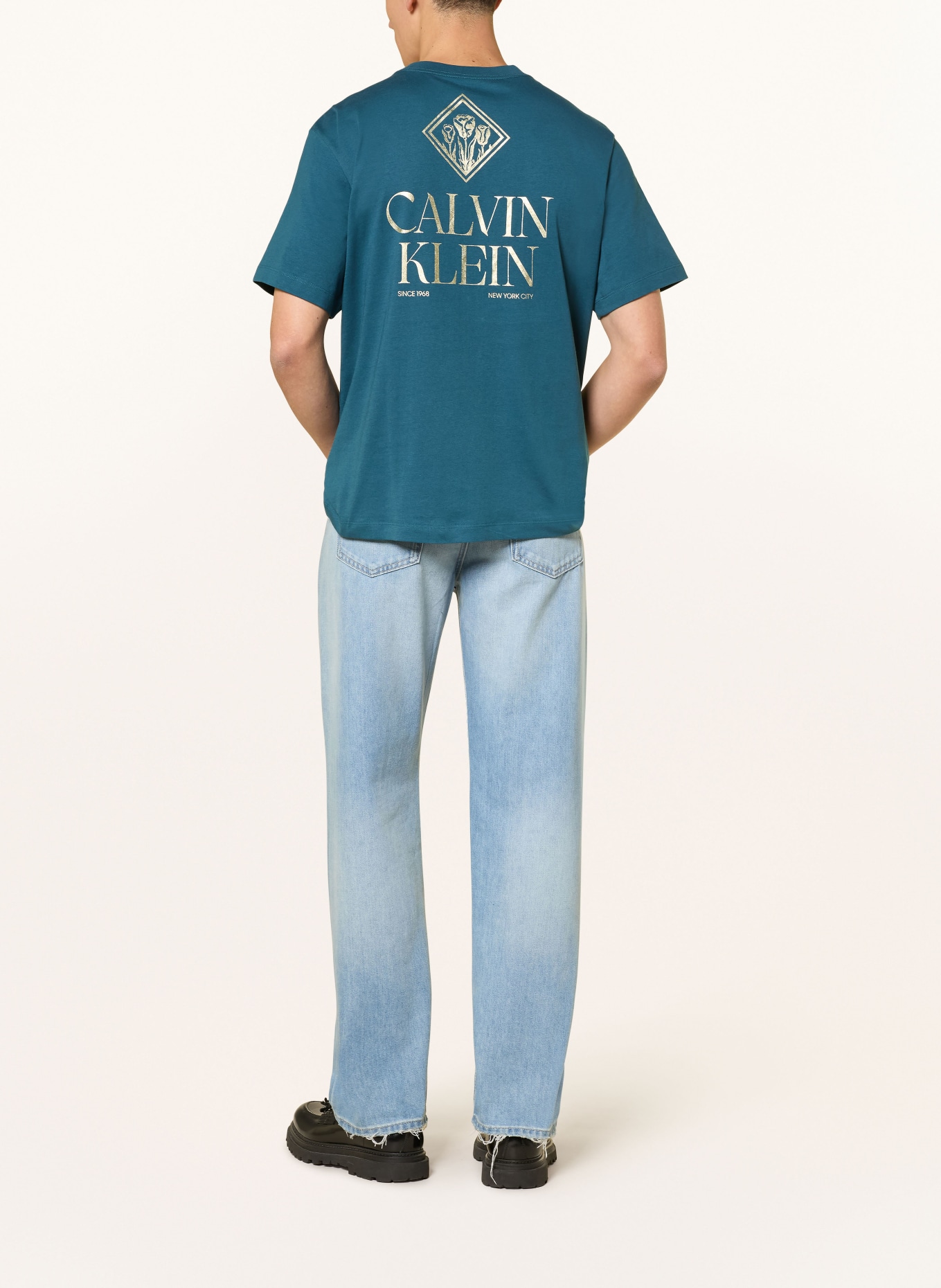 Calvin Klein Jeans T-Shirt: PETROL / GOLD