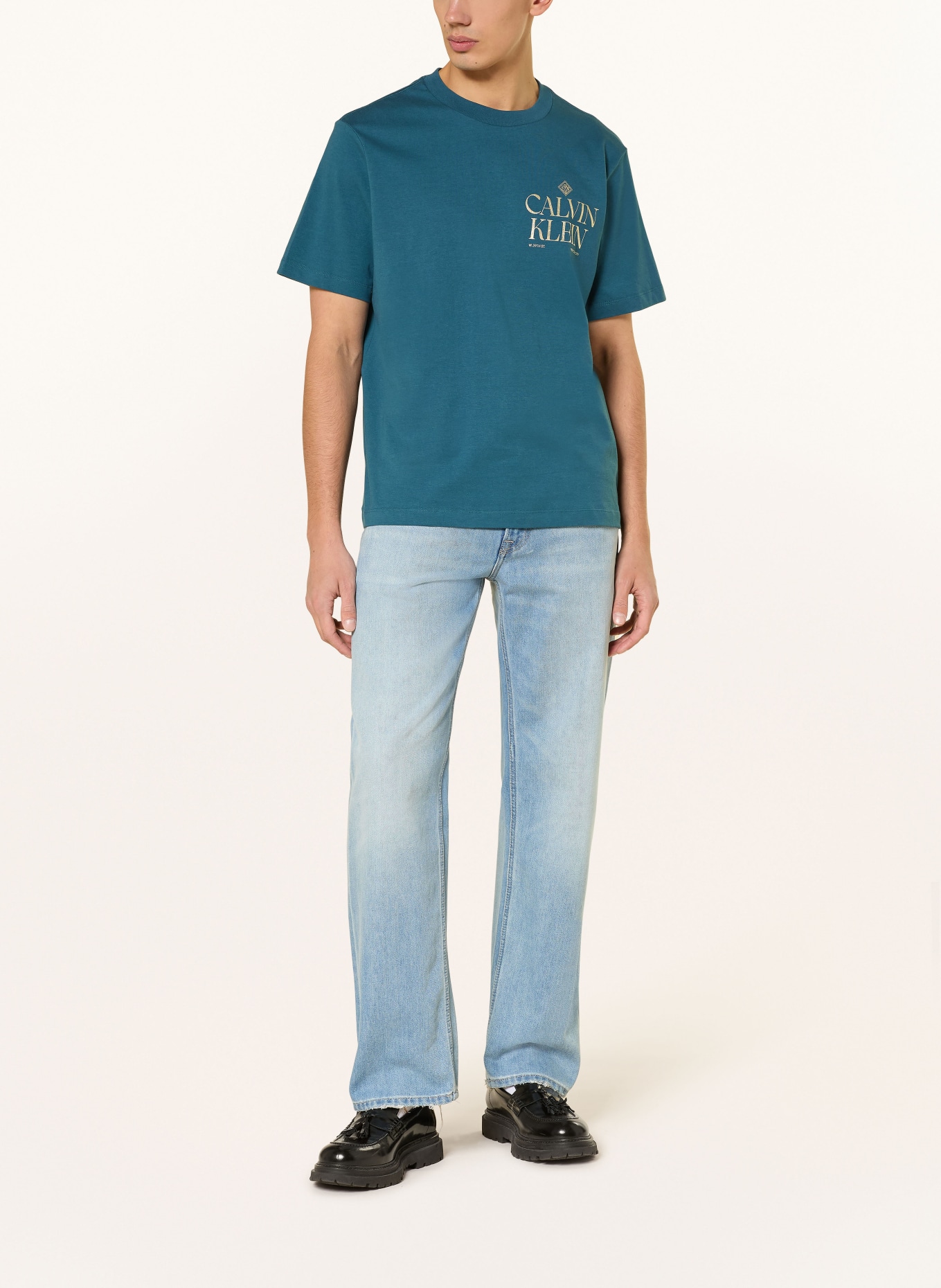 Calvin Klein Jeans T-Shirt: PETROL / GOLD
