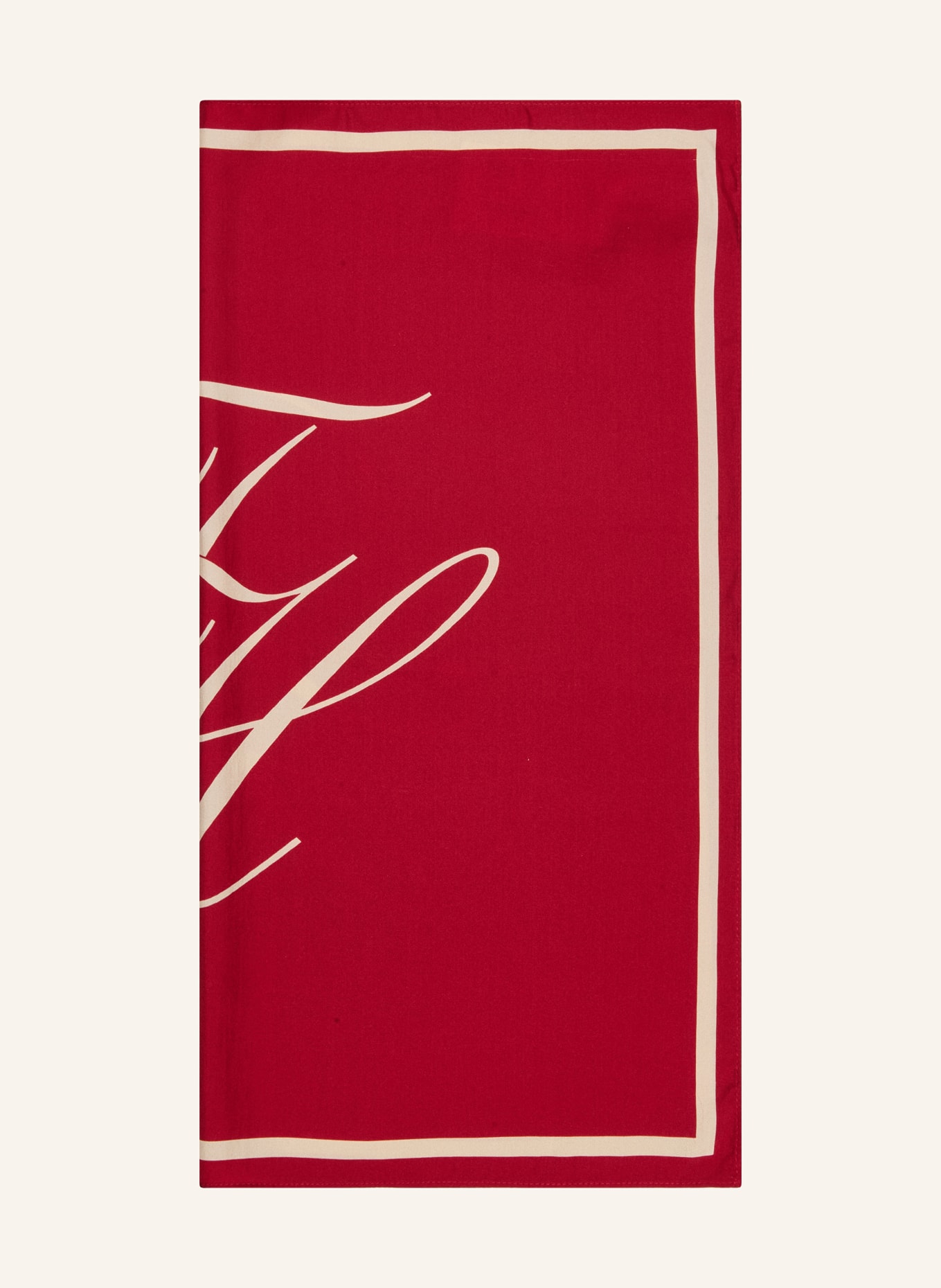 TOMMY HILFIGER Seidentuch: ROT / BEIGE