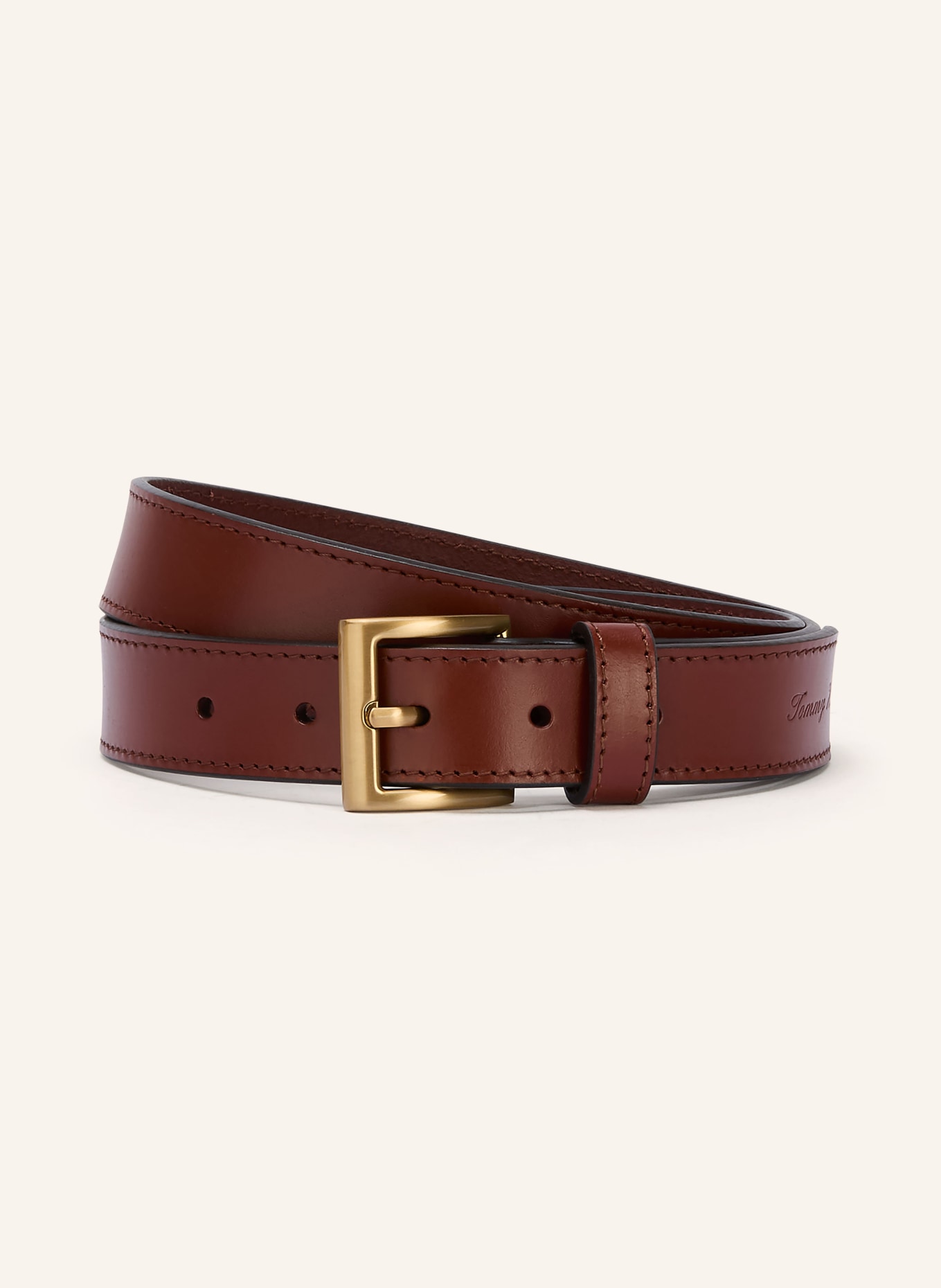 TOMMY HILFIGER SOHO leather belt: BROWN