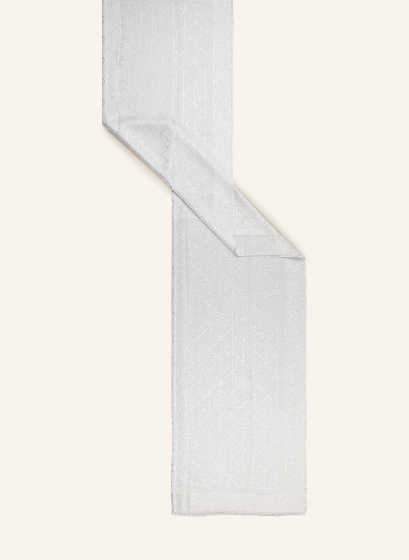 Calvin Klein Scarf with glitter yarn: LIGHT GRAY / SILVER