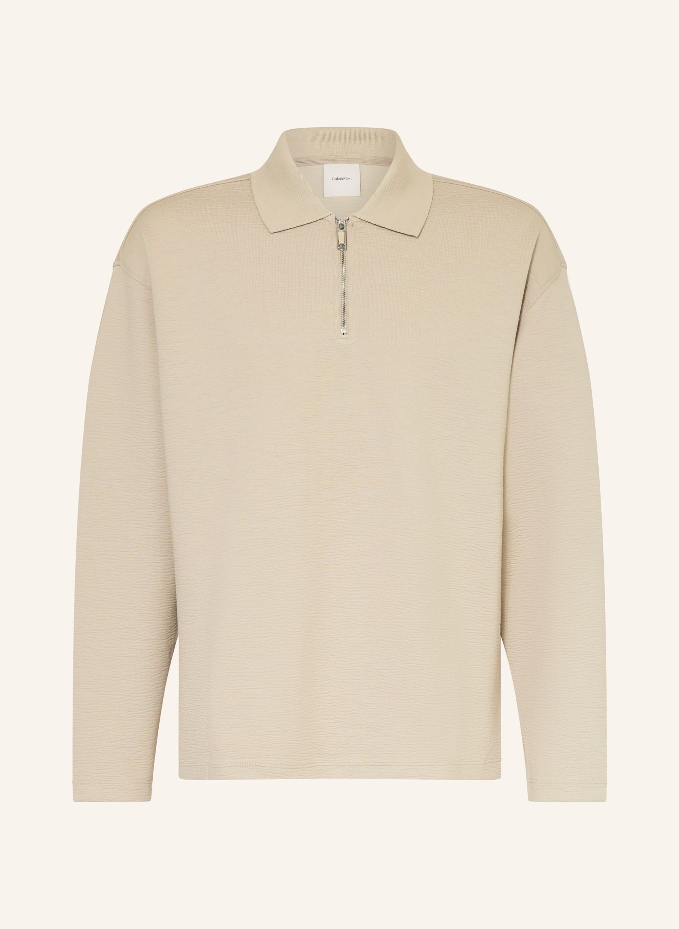 Calvin Klein SPACER sweat polo shirt: CREAM