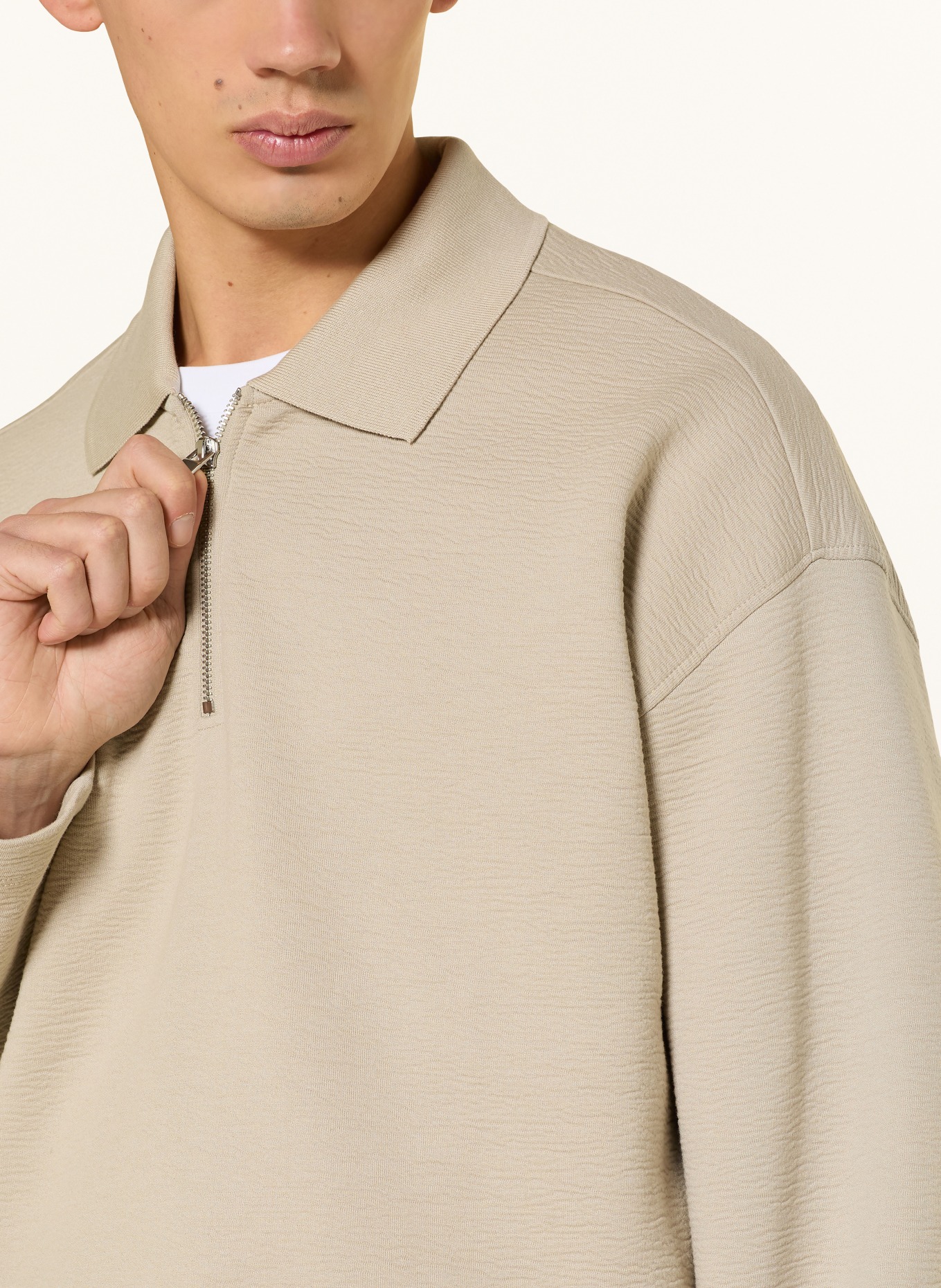 Calvin Klein SPACER sweat polo shirt: CREAM
