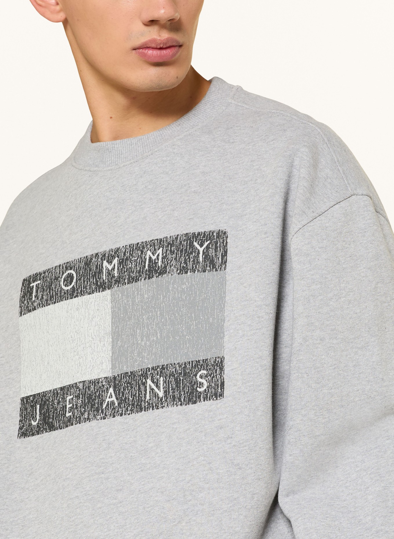 TOMMY JEANS Sweatshirt: GRAU