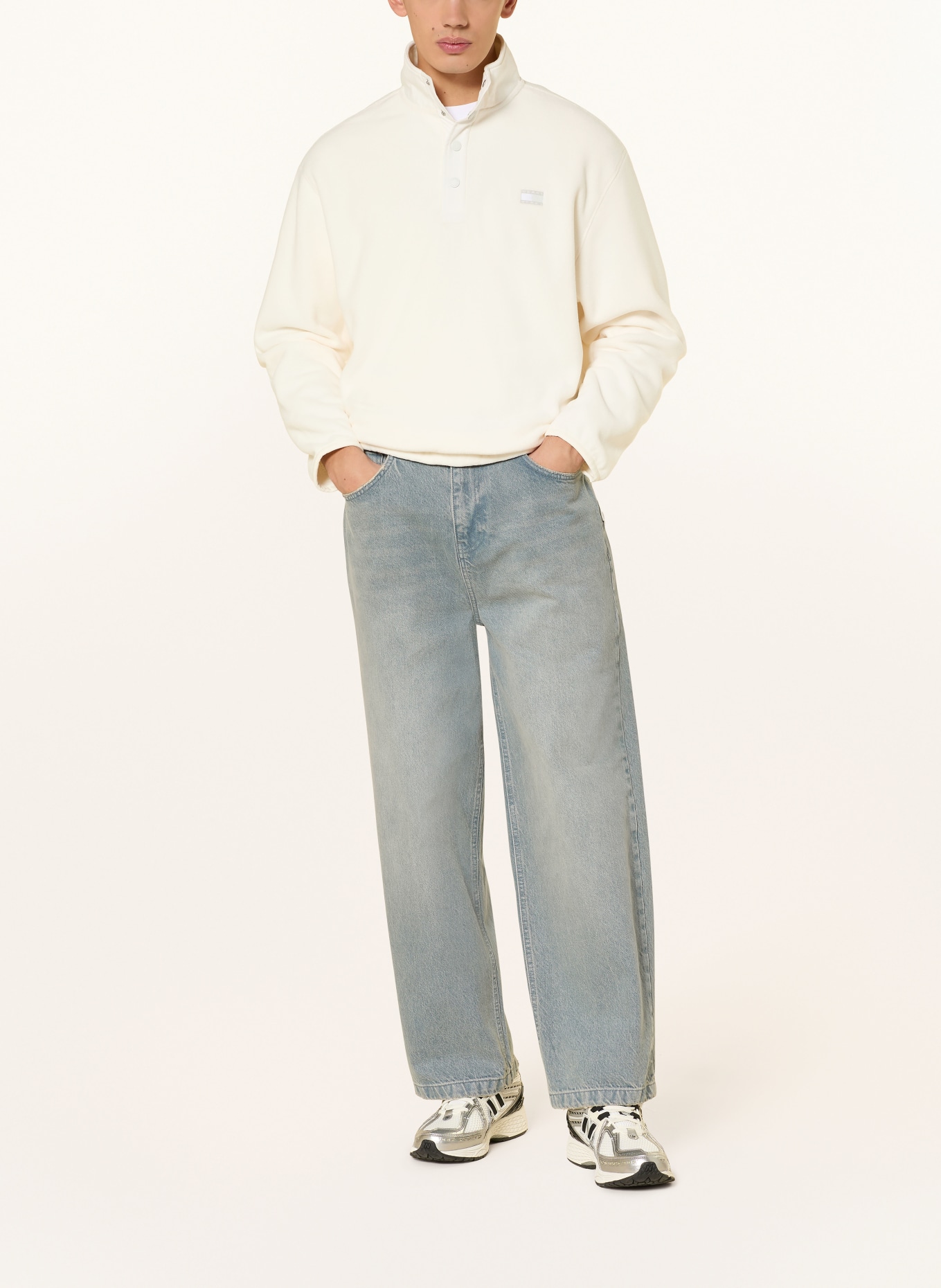 TOMMY JEANS Fleecepullover: ECRU
