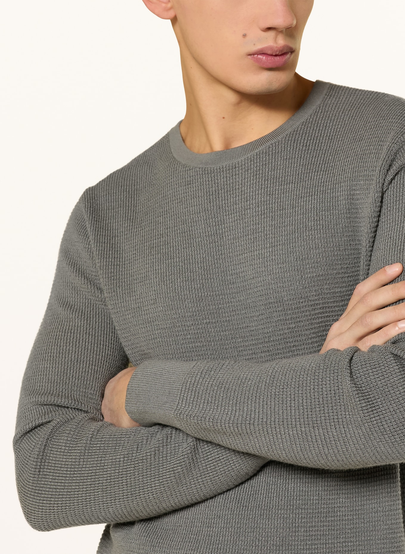 TIGER OF SWEDEN Pullover CONNOR: DUNKELGRAU