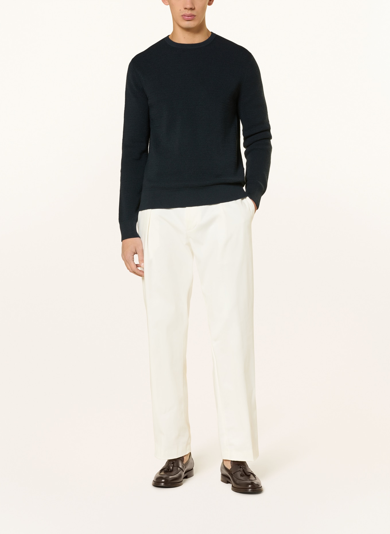 TIGER OF SWEDEN Pullover CONNOR: DUNKELBLAU