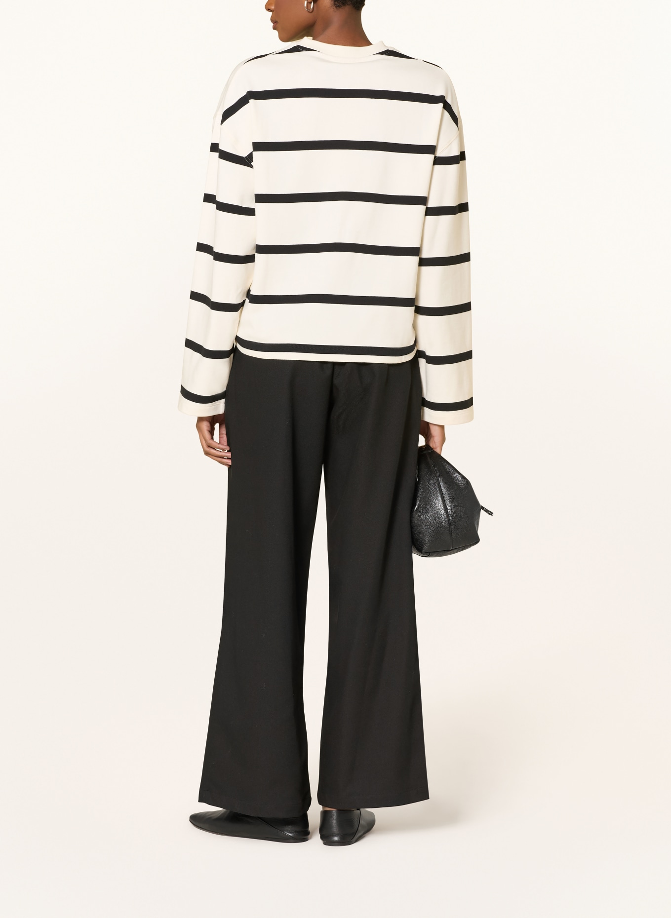 TOMMY HILFIGER sweatshirt: ECRU / BLACK