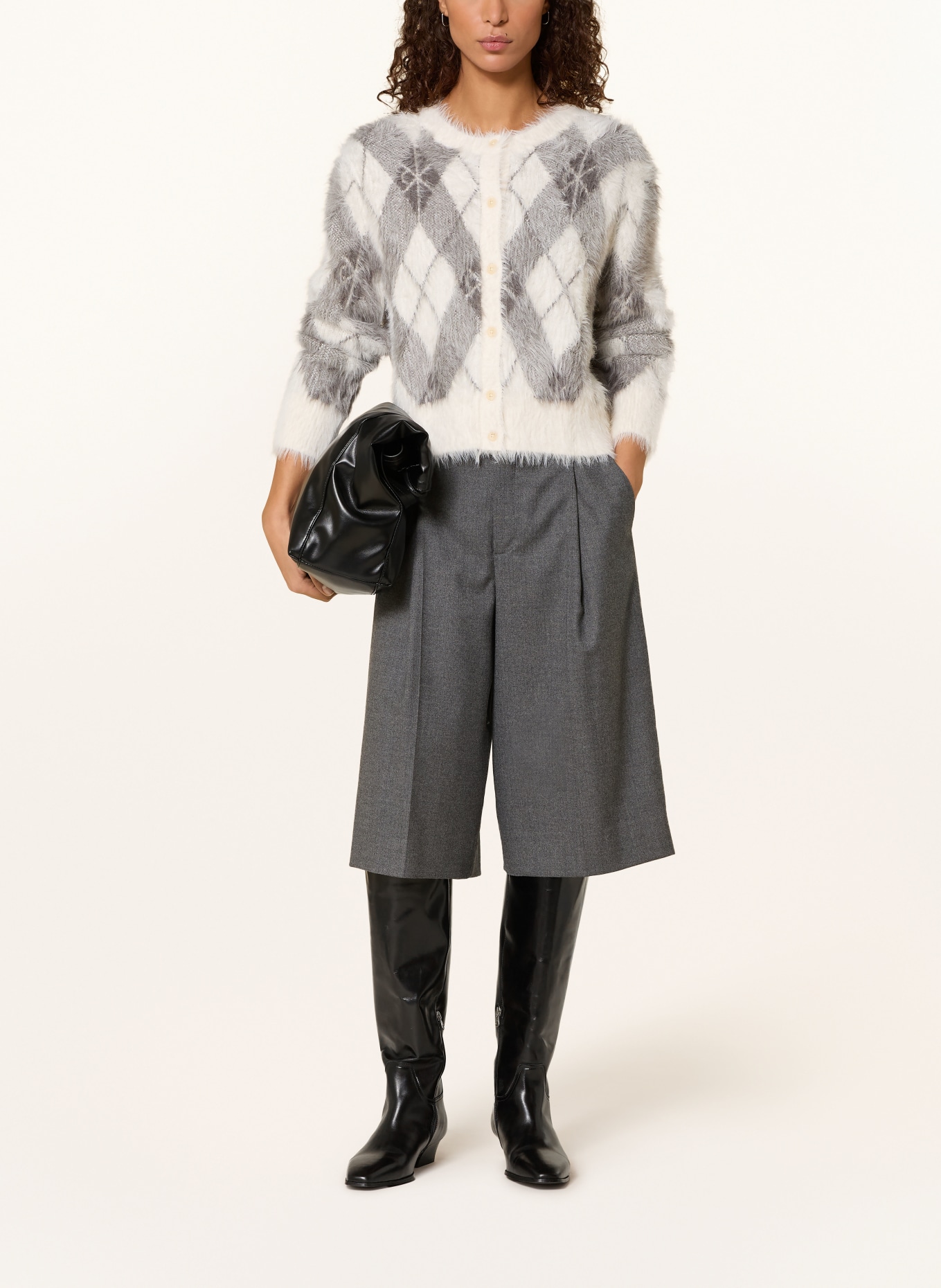 Calvin Klein Jeans Strickjacke: WEISS / GRAU