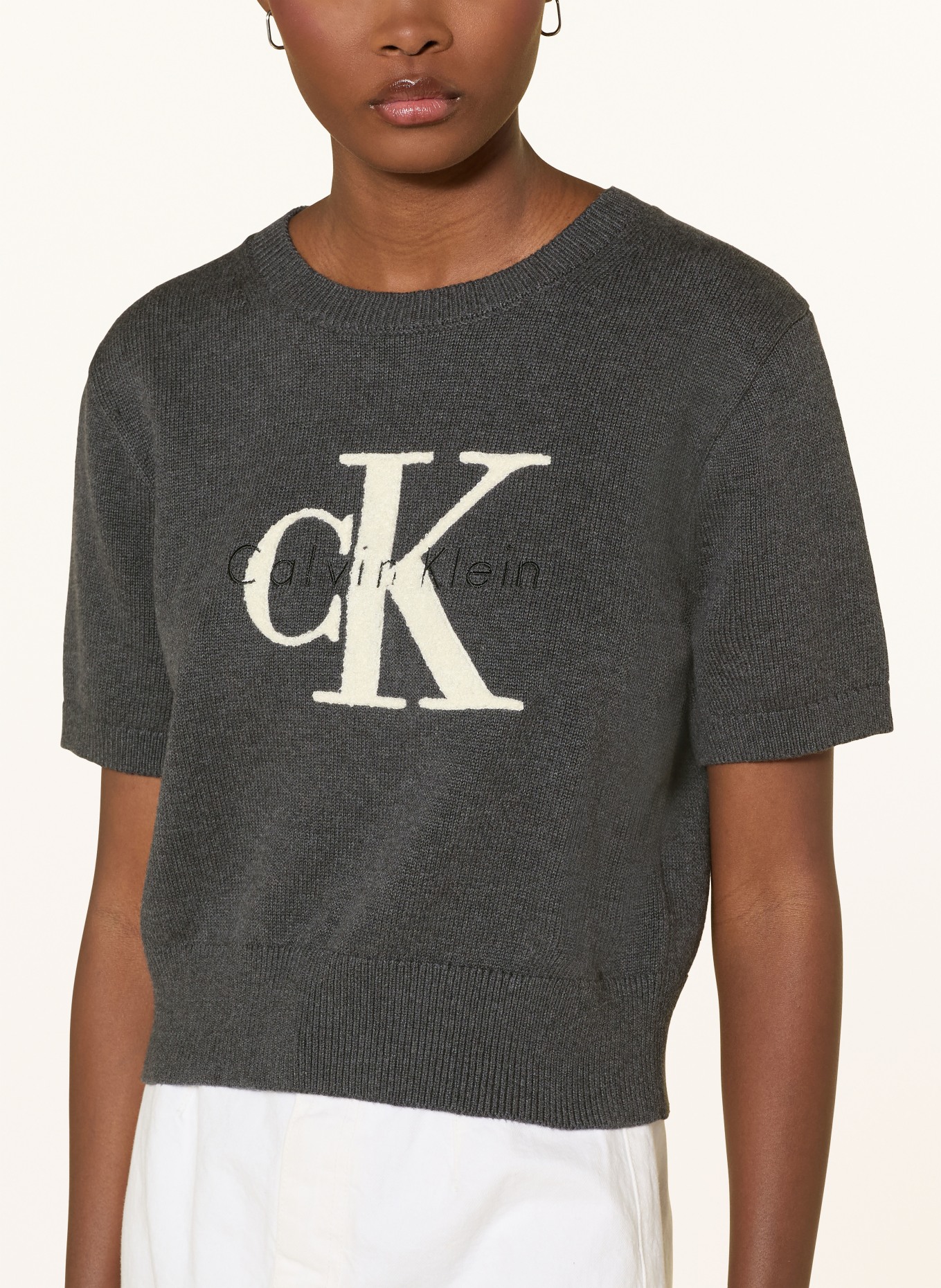 Calvin Klein Jeans knit shirt: DARK GRAY