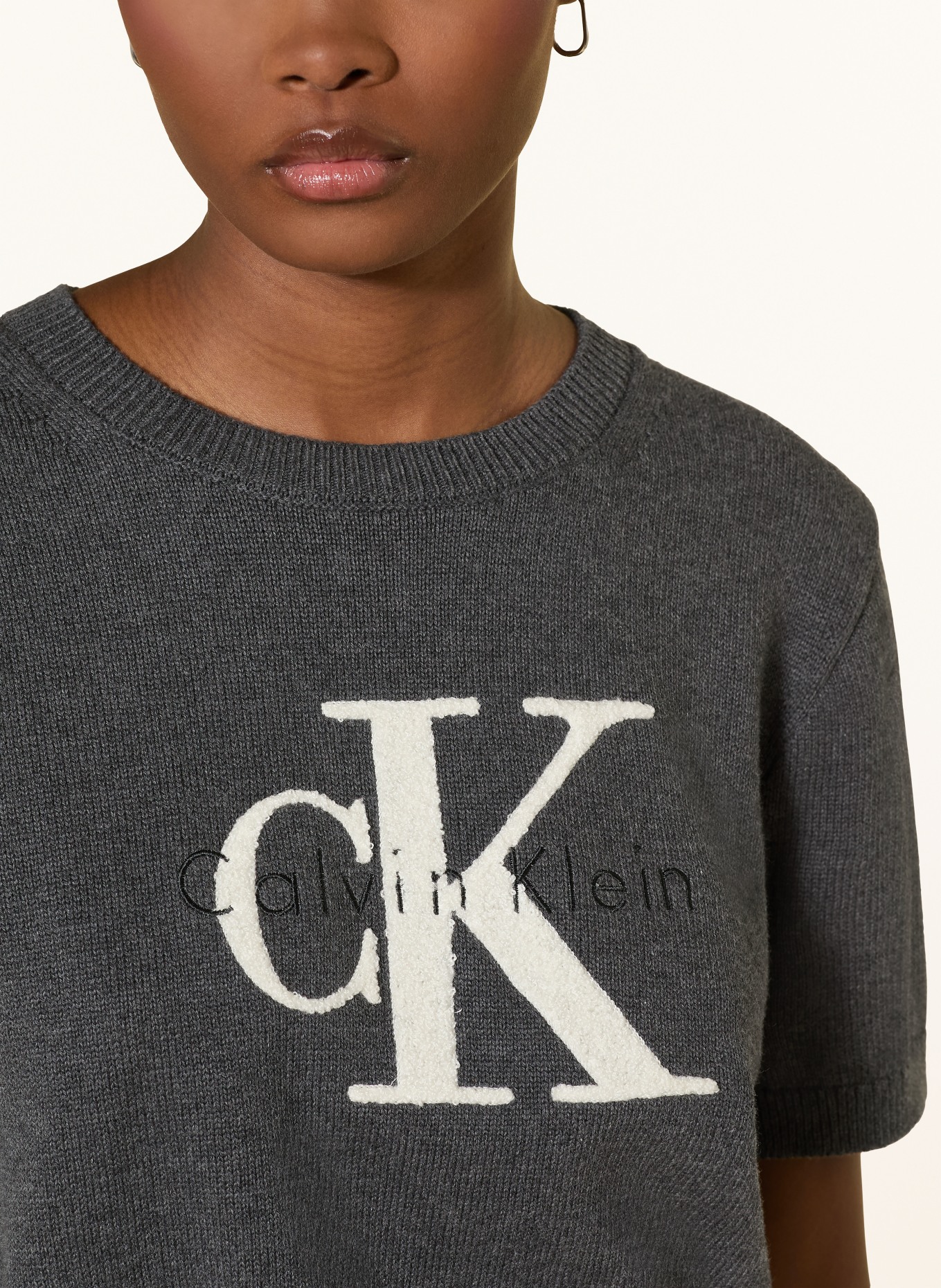 Calvin Klein Jeans knit shirt: DARK GRAY