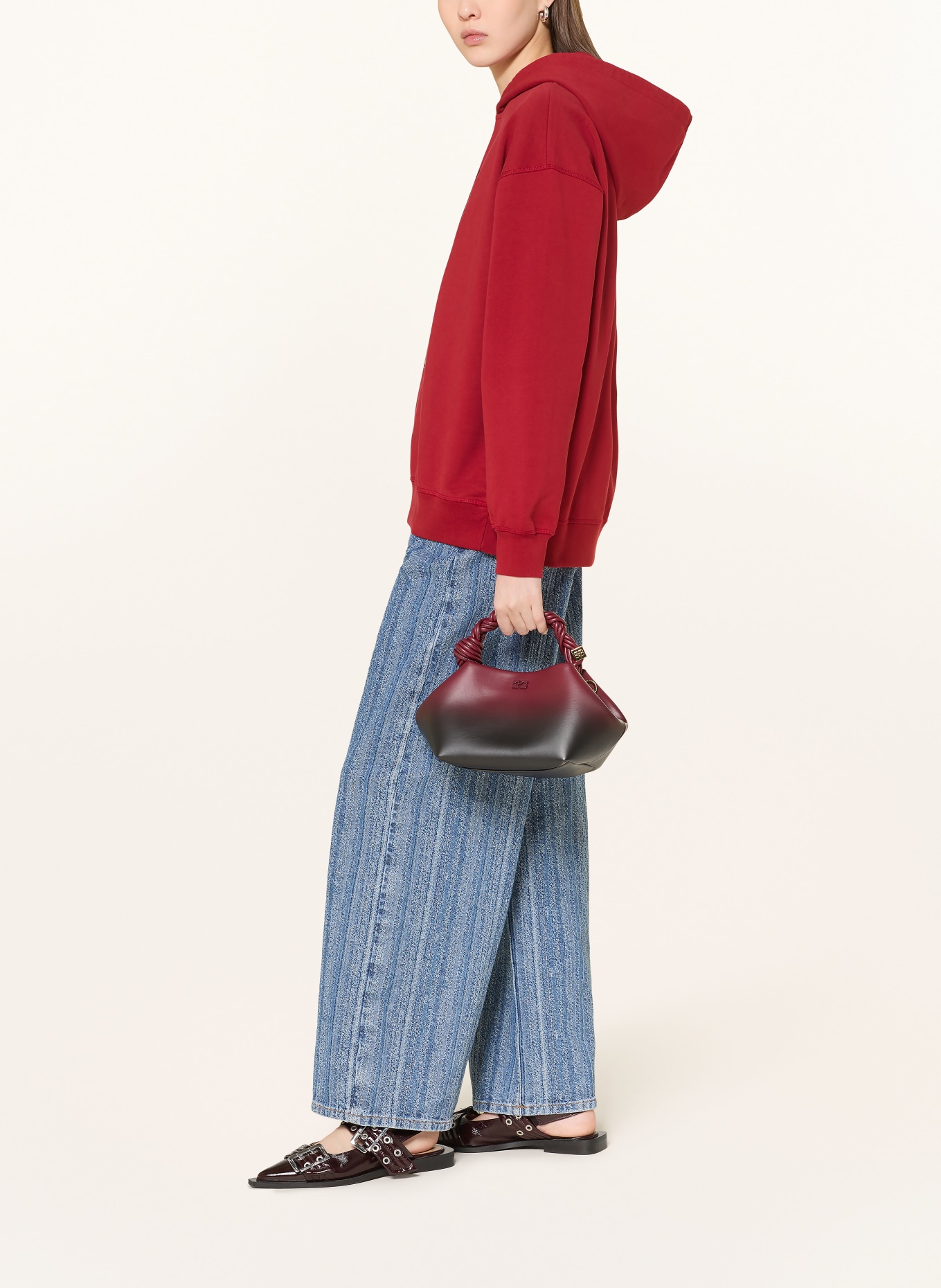 GANNI Oversized-Hoodie: ROT