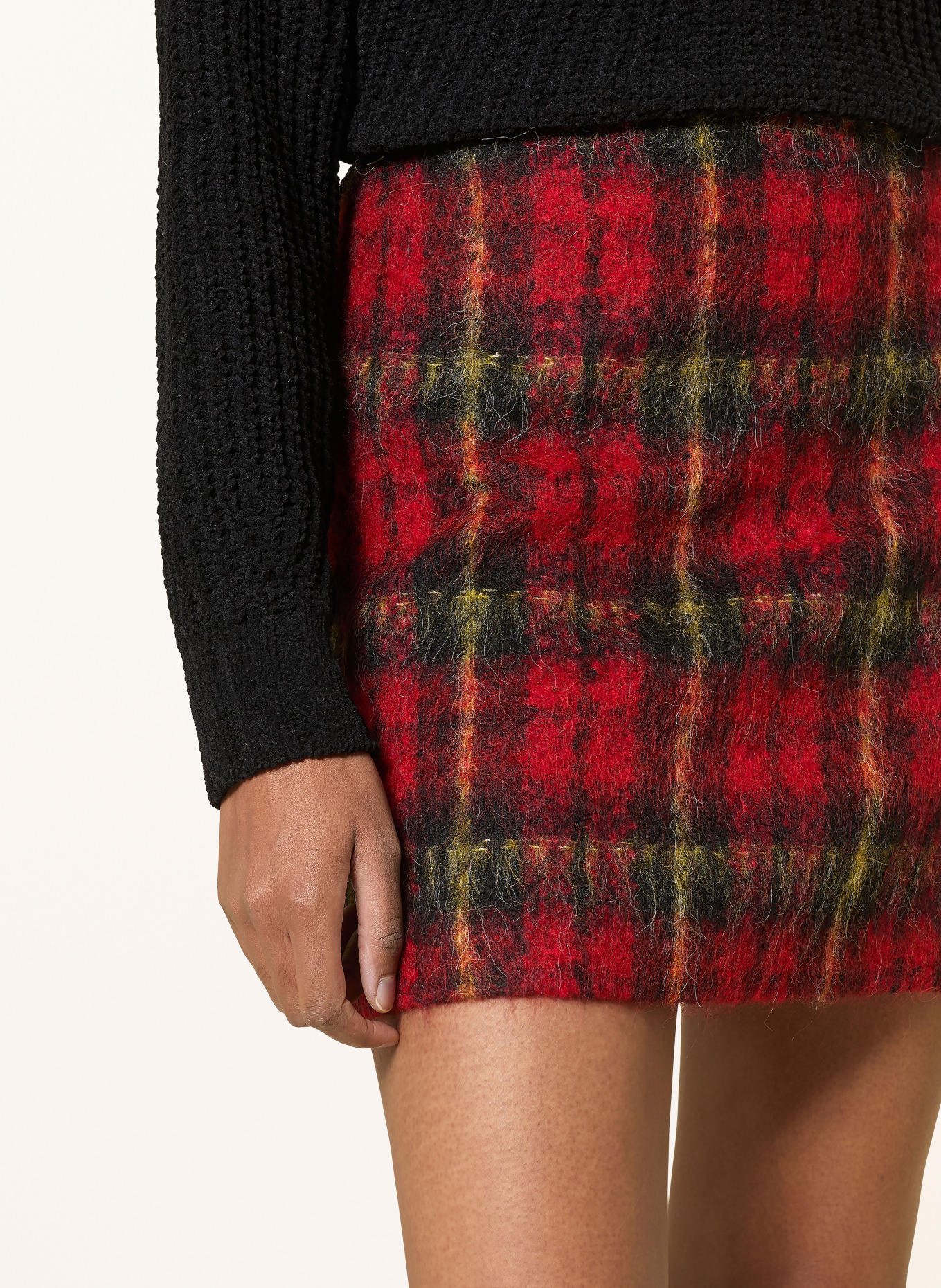 LAUREN RALPH LAUREN skirt: RED / DARK YELLOW / BLACK