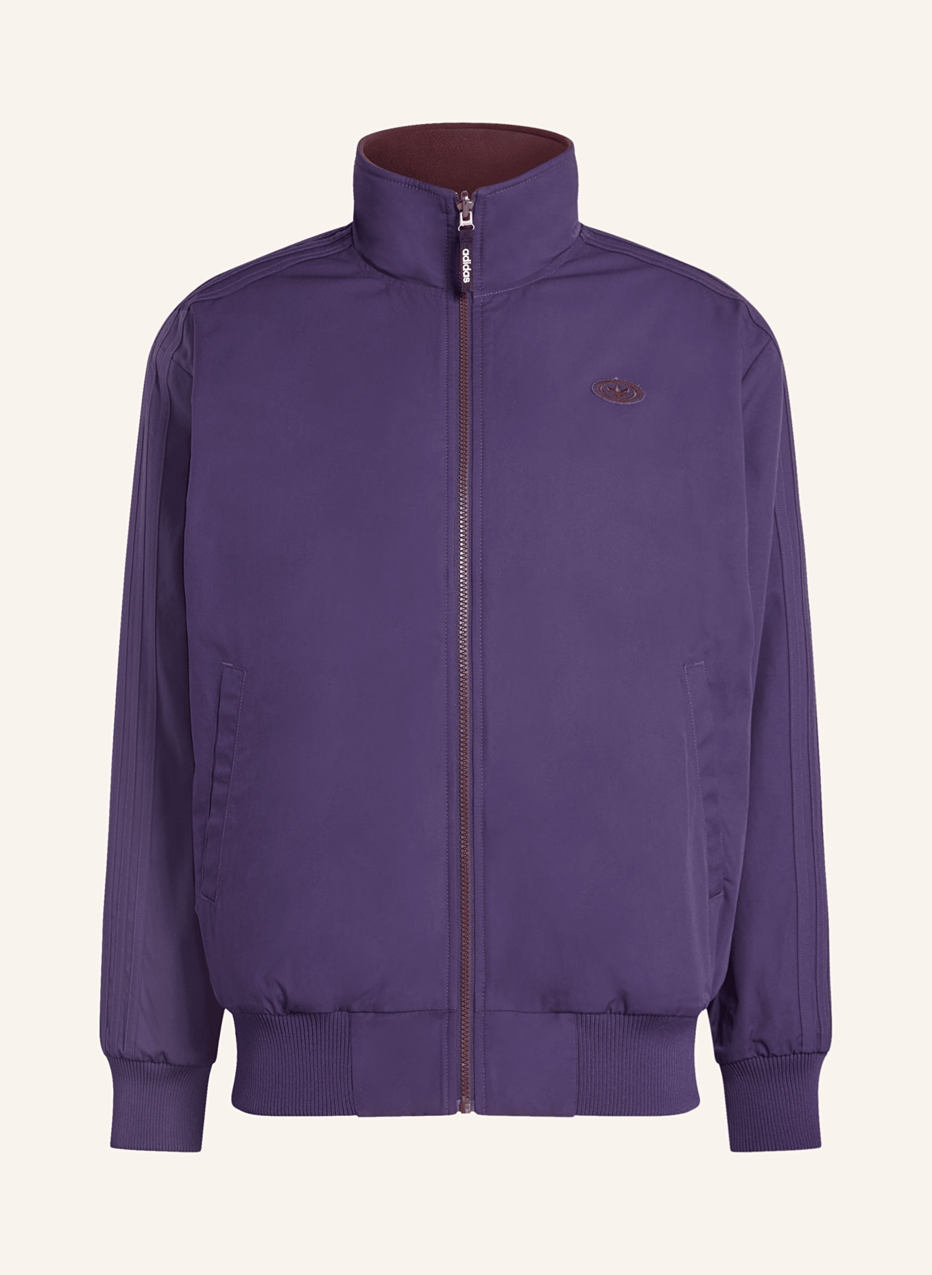 adidas Originals Fleecejacke FIREBIRD zum Wenden: DUNKELLILA / DUNKELROT