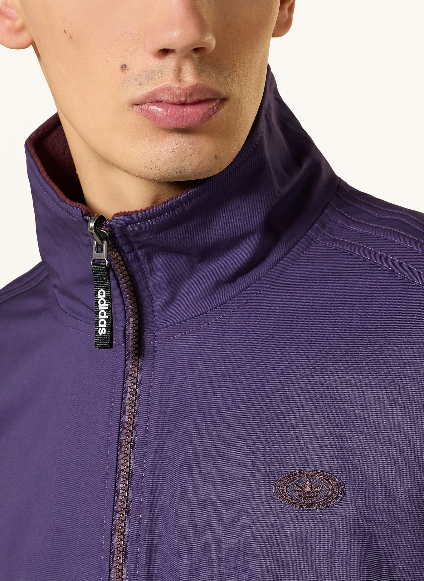 adidas Originals Fleecejacke FIREBIRD zum Wenden: DUNKELLILA / DUNKELROT