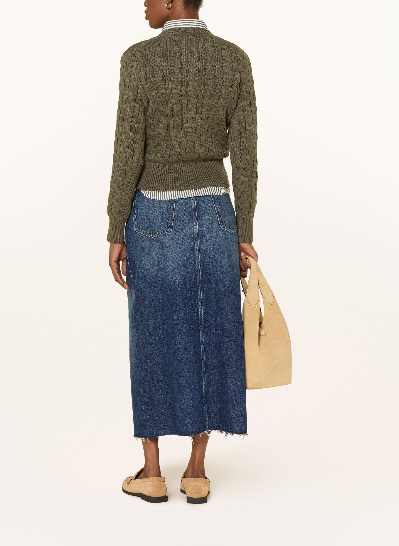 POLO RALPH LAUREN Strickjacke: OLIV