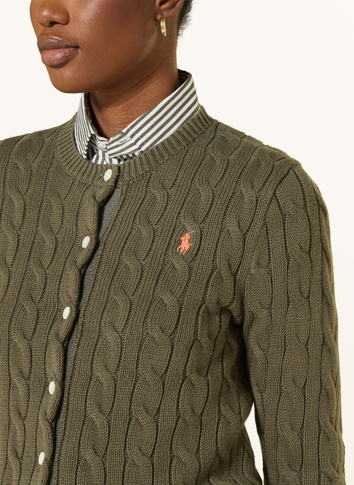 POLO RALPH LAUREN Strickjacke: OLIV