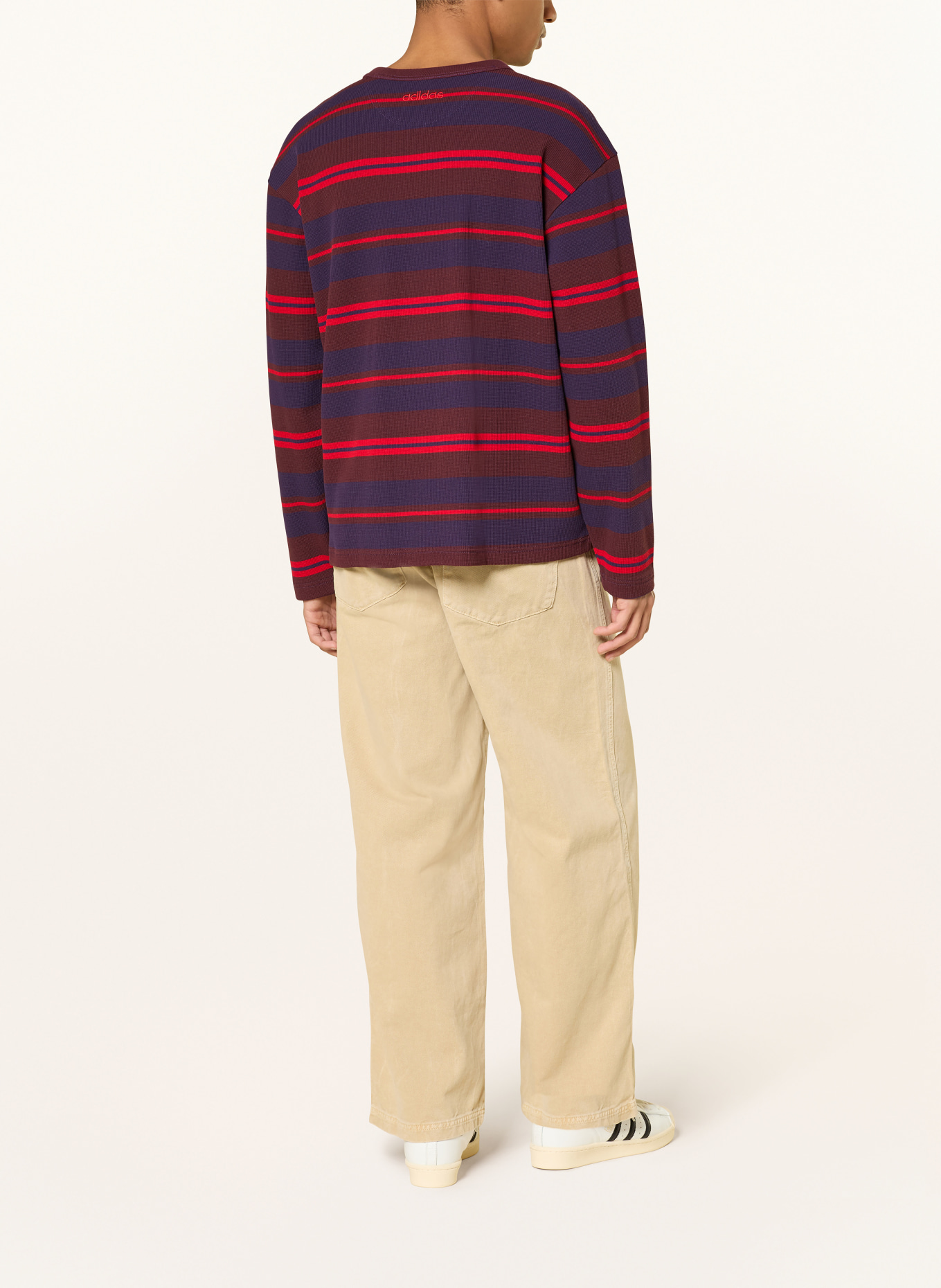 adidas Originals Long-sleeved shirt 90S ALTERNATIVE: DARK PURPLE / BROWN / RED