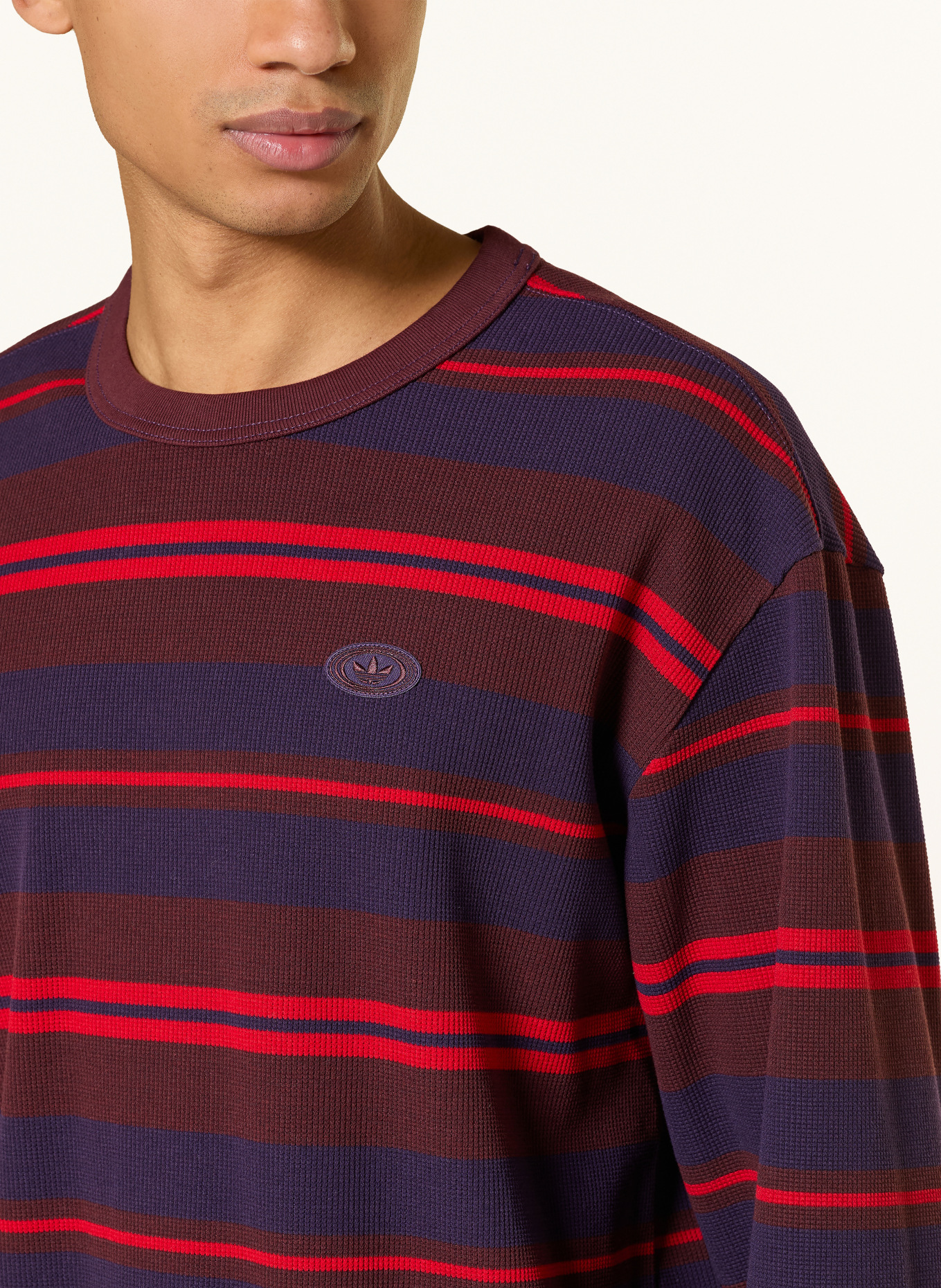 adidas Originals Long-sleeved shirt 90S ALTERNATIVE: DARK PURPLE / BROWN / RED