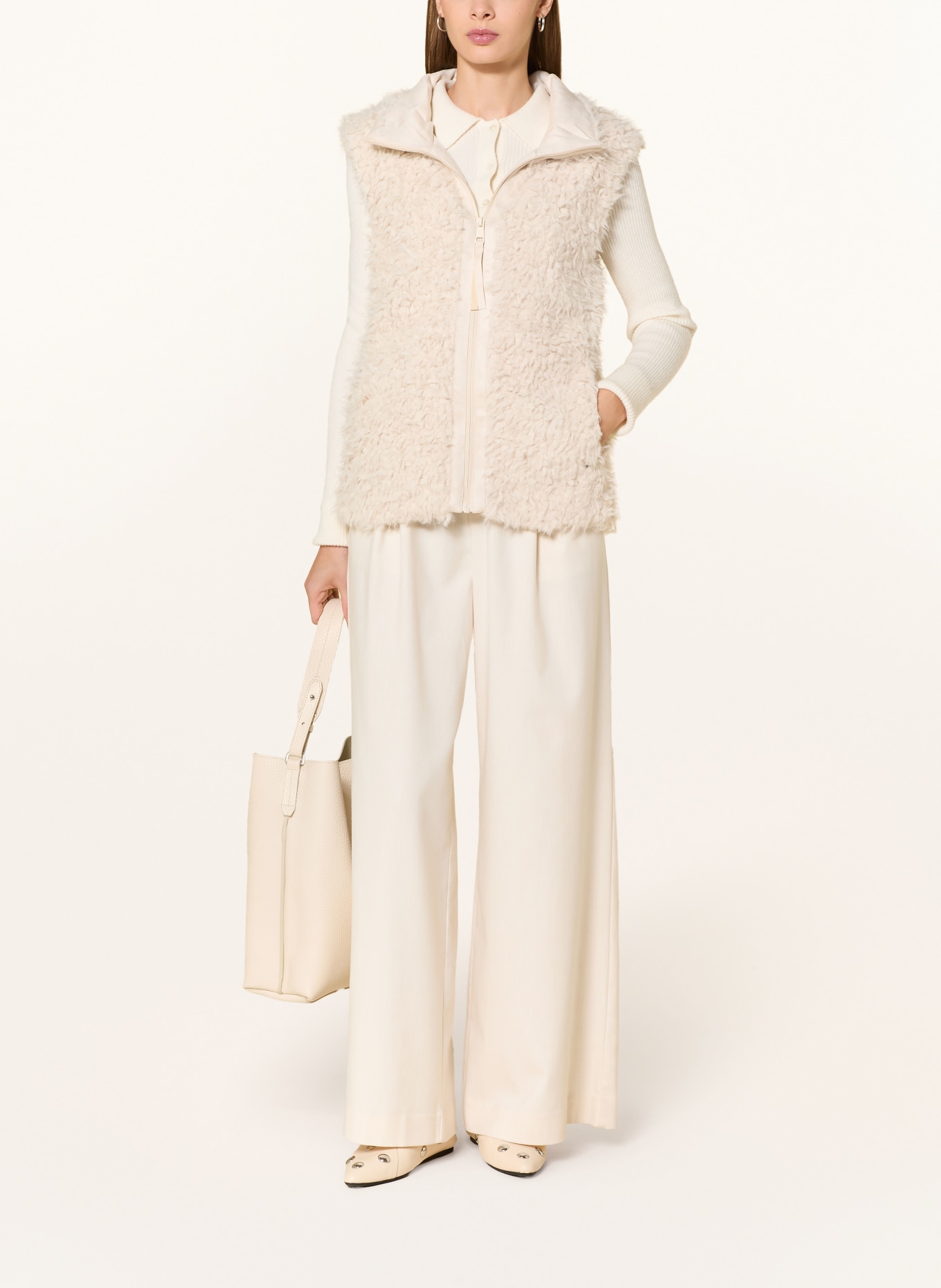 BETTY&CO Gilet en fausse fourrure: CRÈME