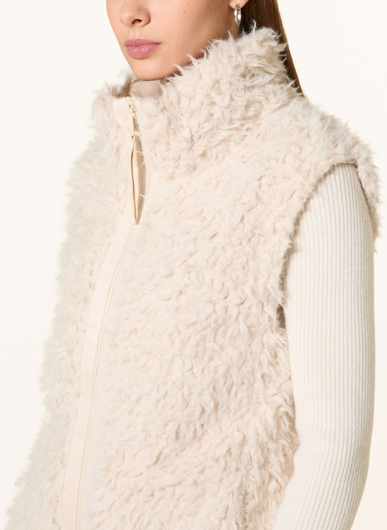 BETTY&CO Gilet en fausse fourrure: CRÈME
