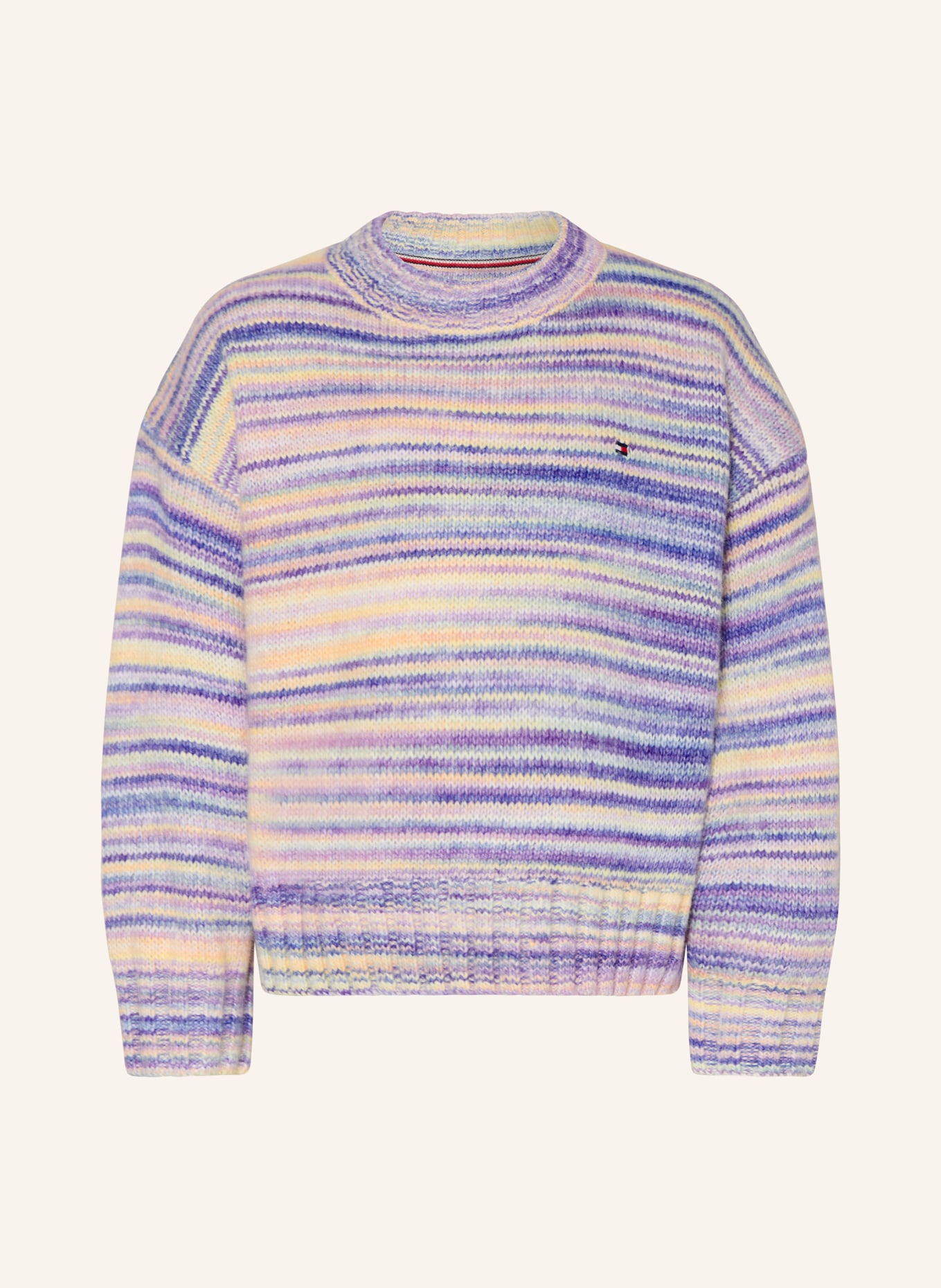 TOMMY HILFIGER Pullover: LILA / HELLORANGE / BLAU