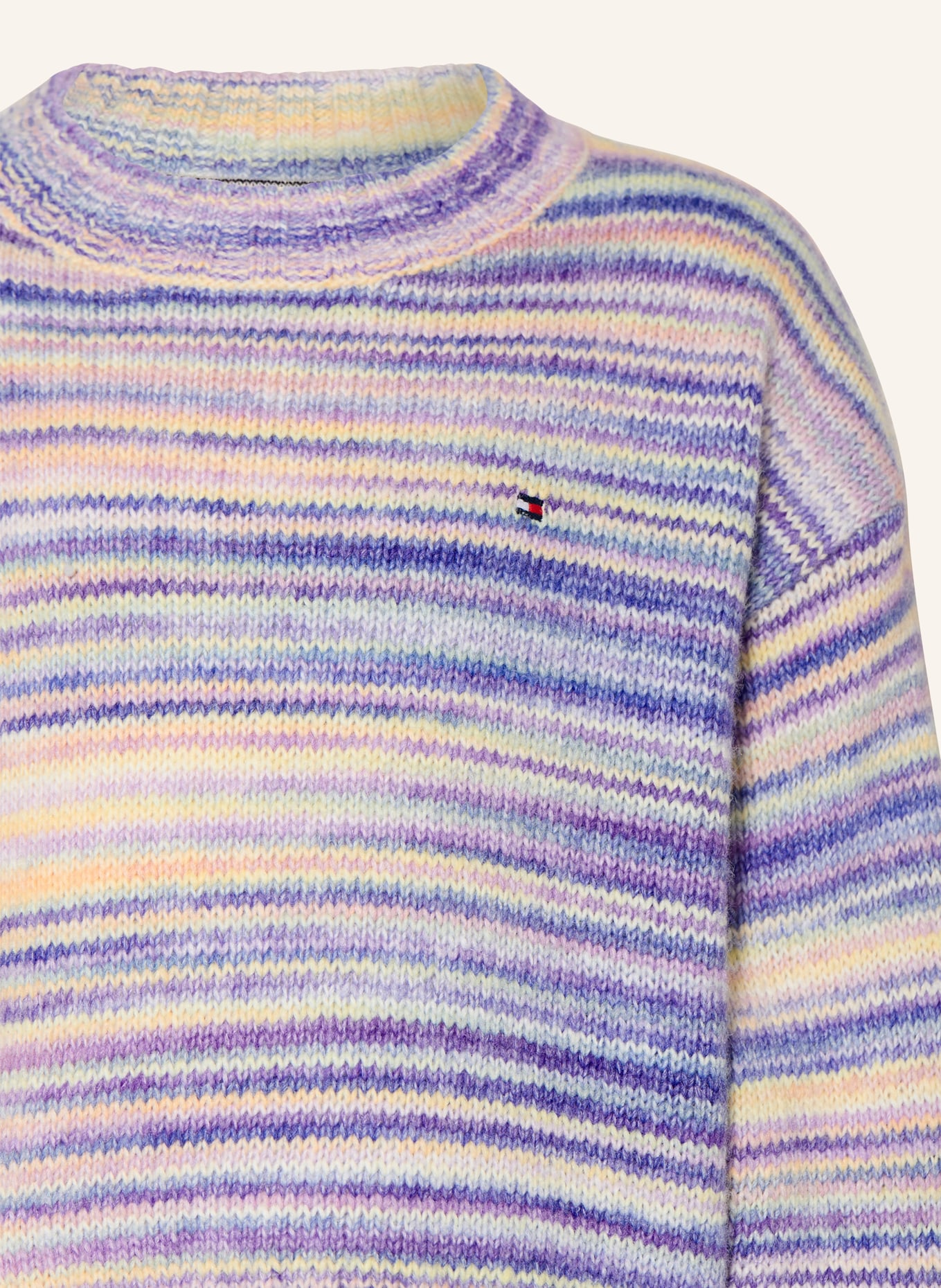 TOMMY HILFIGER Pullover: LILA / HELLORANGE / BLAU