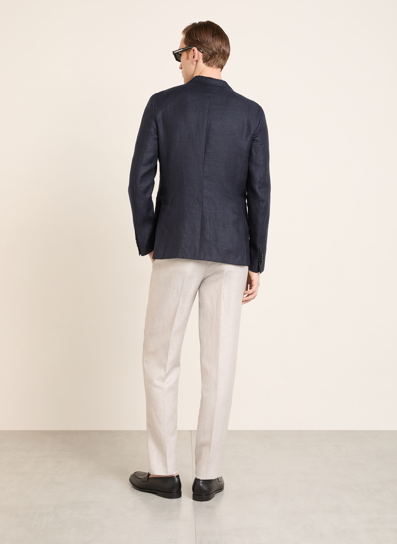 ZEGNA Chino Extra Slim Fit mit Leinen: GRAU