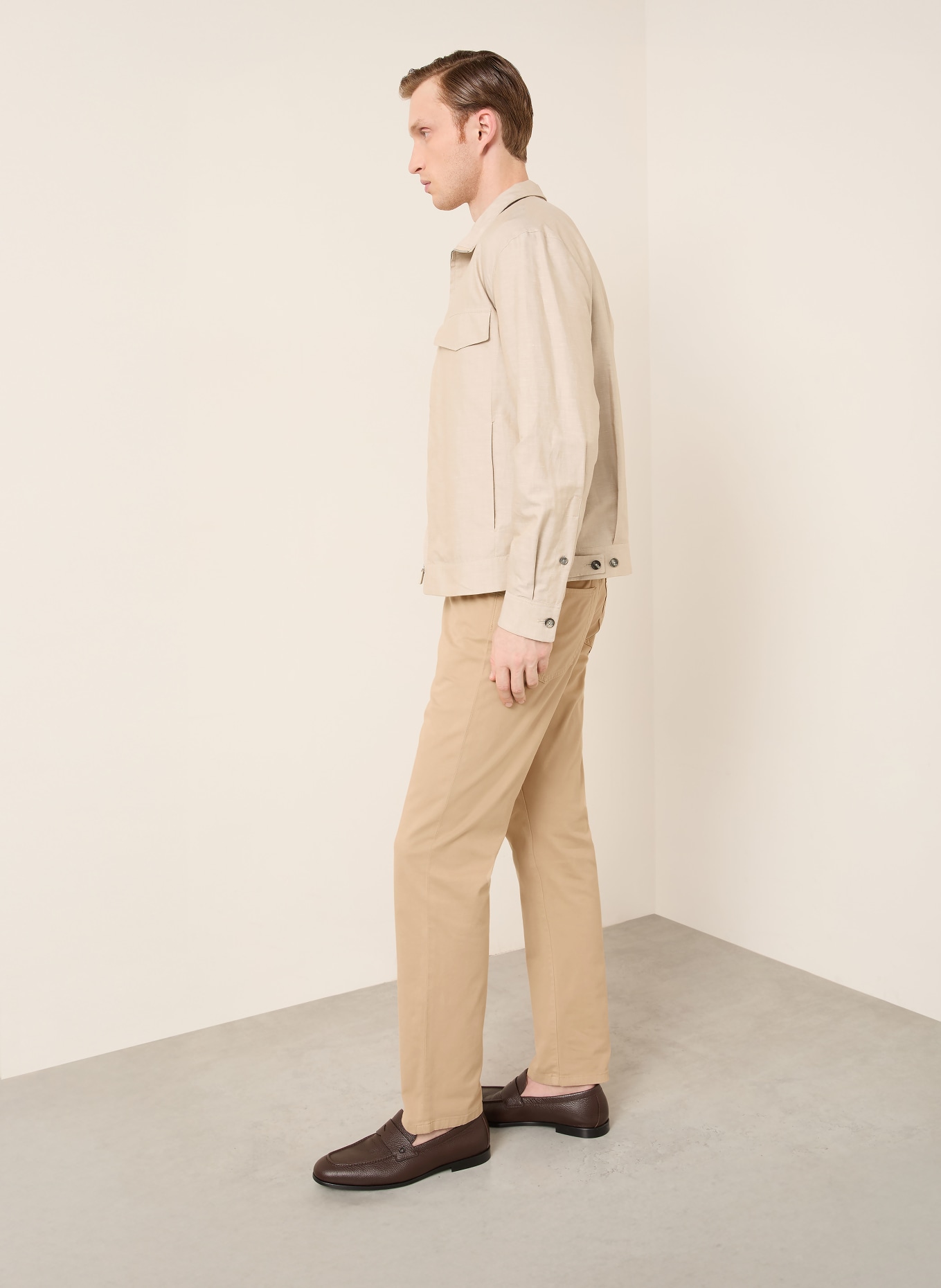 ZEGNA Džíny Slim Fit: 830 BEIGE