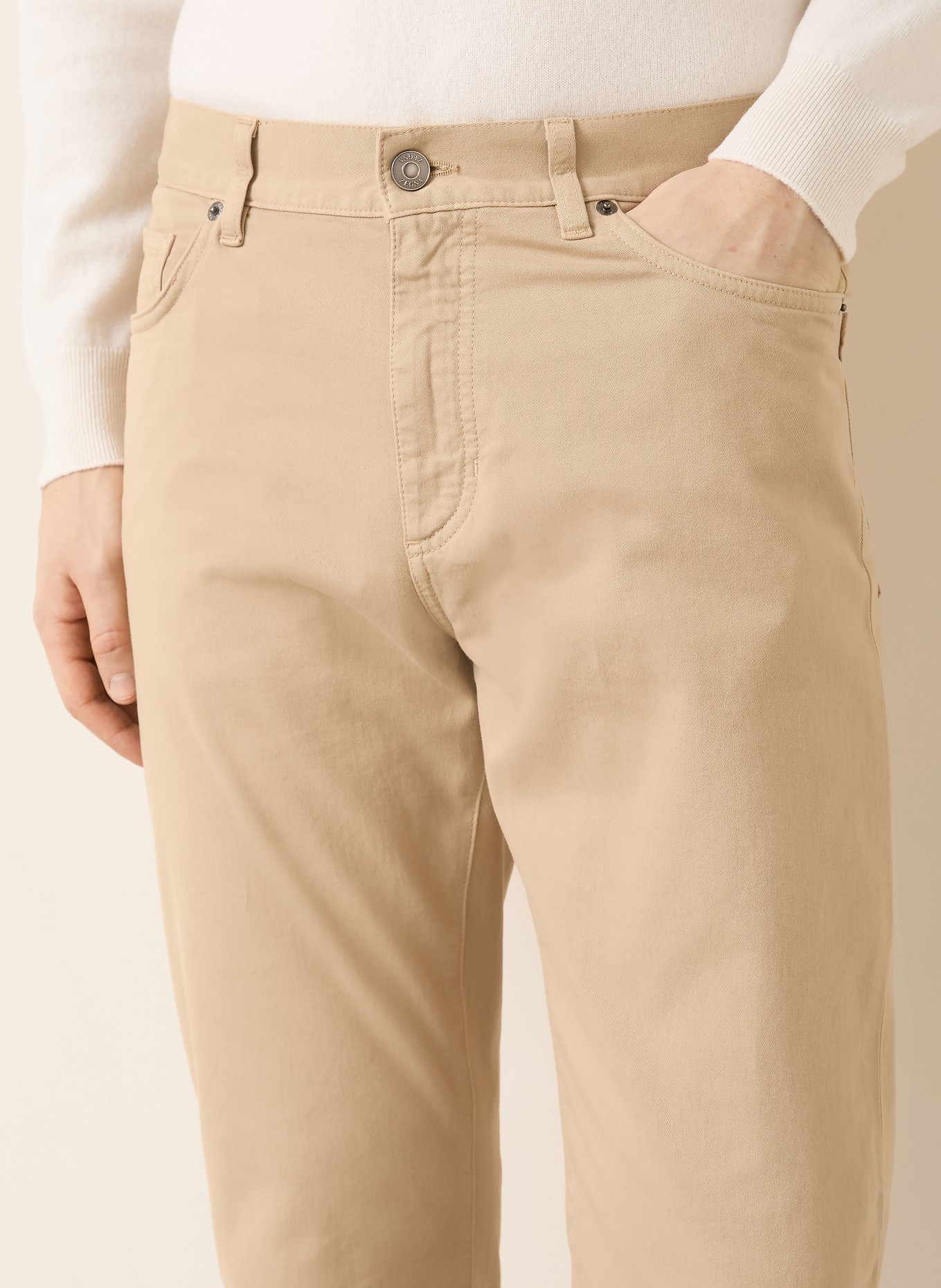 ZEGNA Džíny Slim Fit: 830 BEIGE