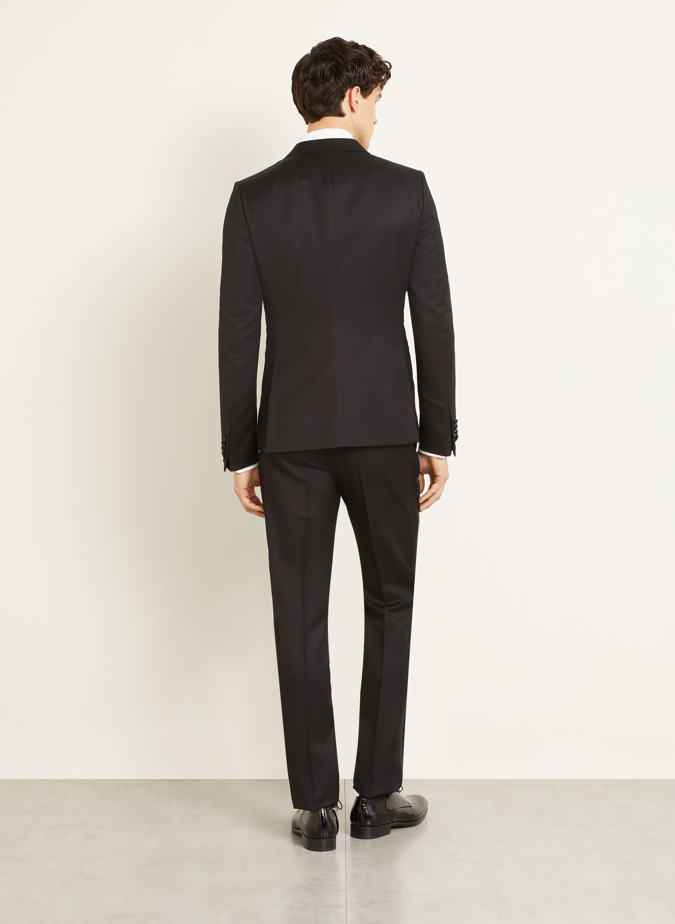 ZEGNA Smoking dopasowany: CZARNY