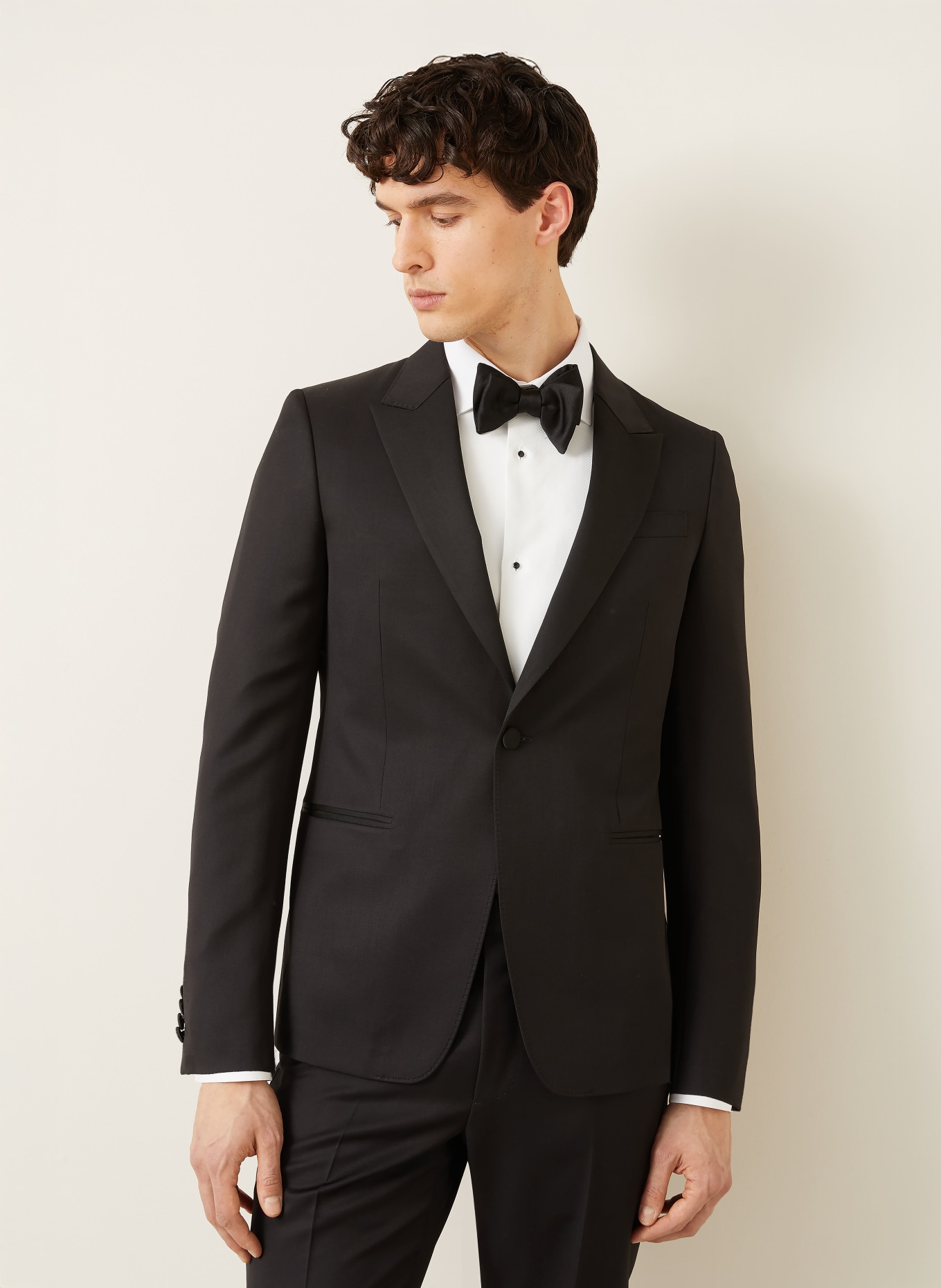 ZEGNA Smoking dopasowany: CZARNY