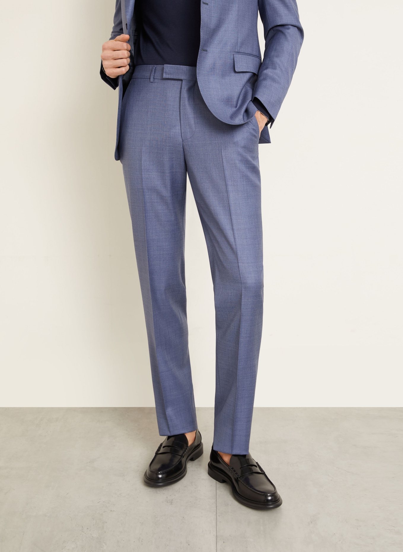 ZEGNA PINPOINT Regular Fit Suit: BLUE