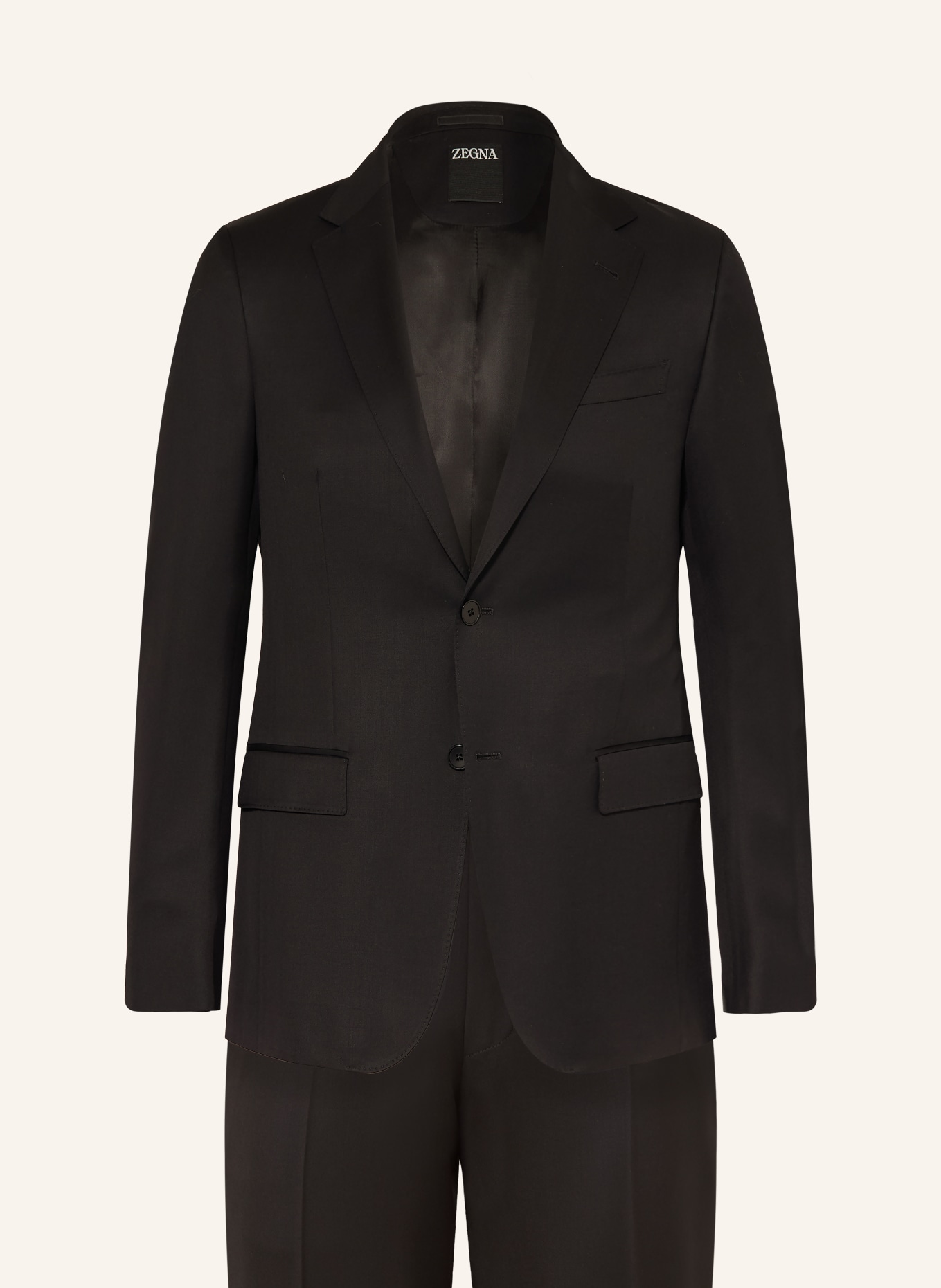 ZEGNA Garnitur Slim Fit: CZARNY