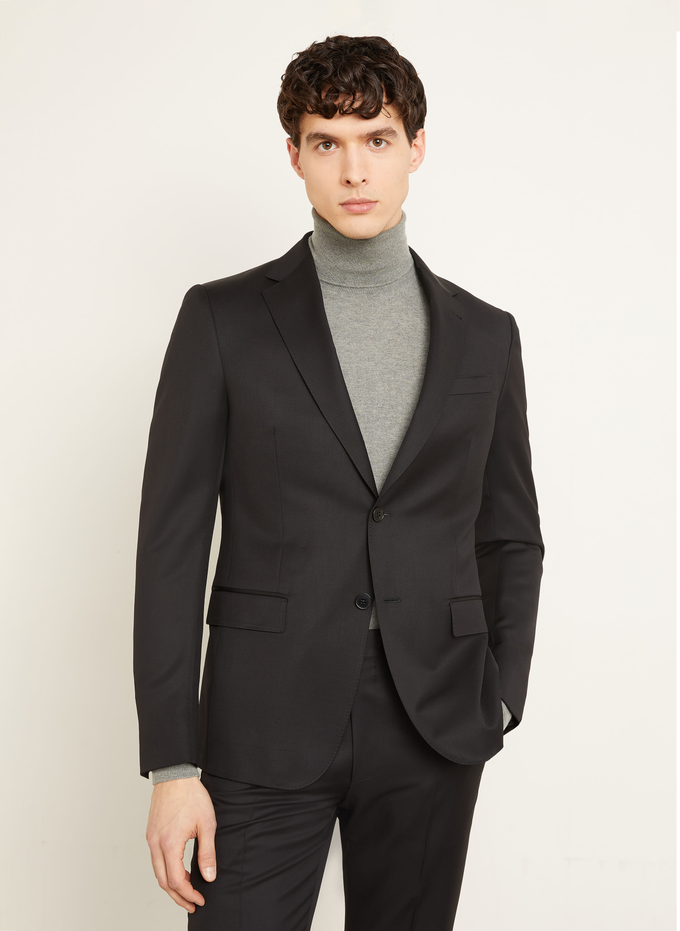 ZEGNA Garnitur Slim Fit: CZARNY