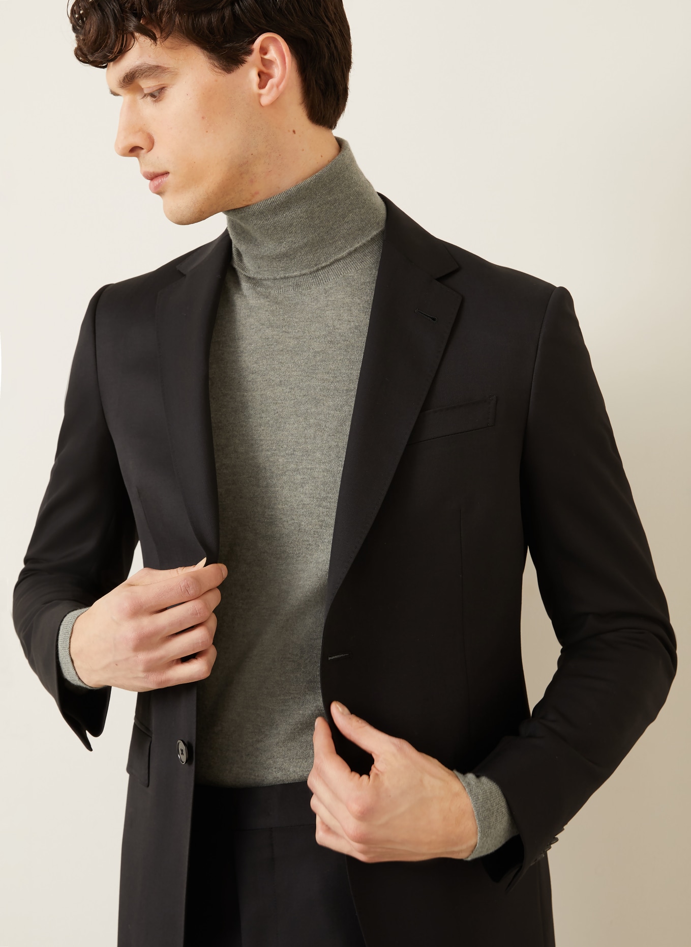 ZEGNA Garnitur Slim Fit: CZARNY