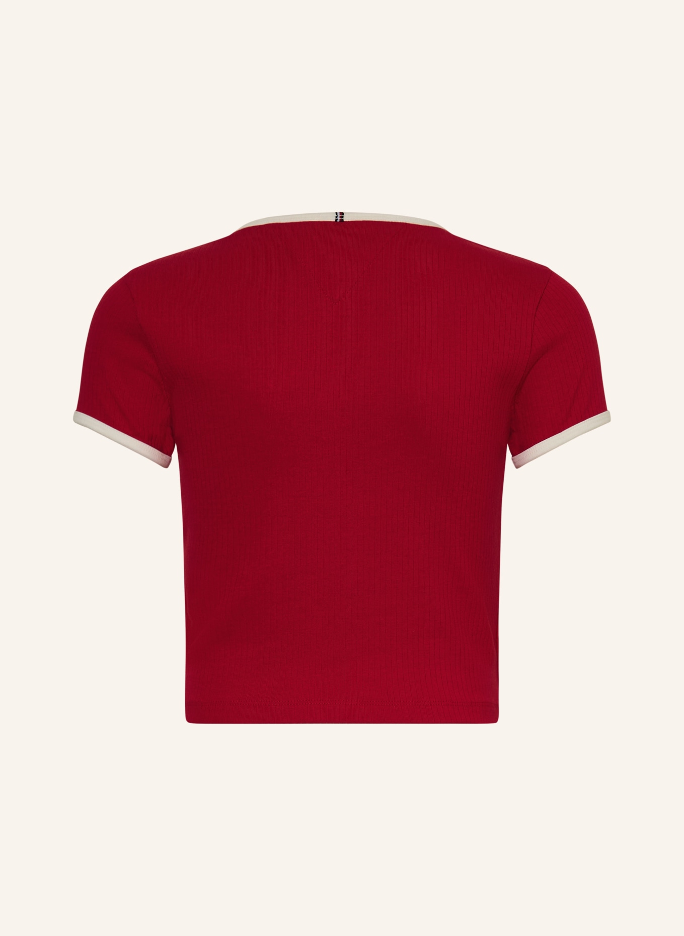 TOMMY HILFIGER T-Shirt: ROT / WEISS