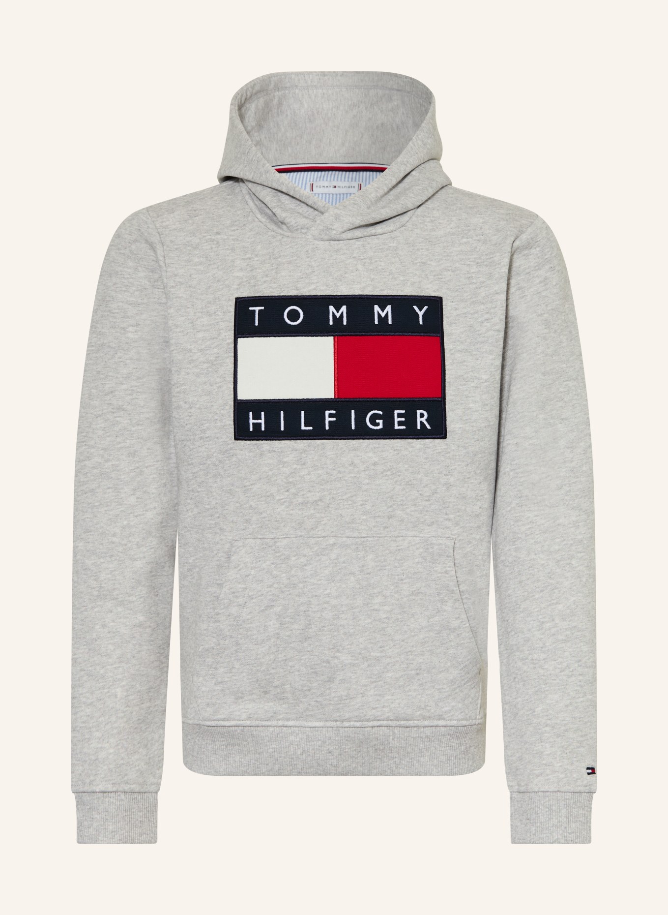 TOMMY HILFIGER bluza z kapturem: JASNOCZARY