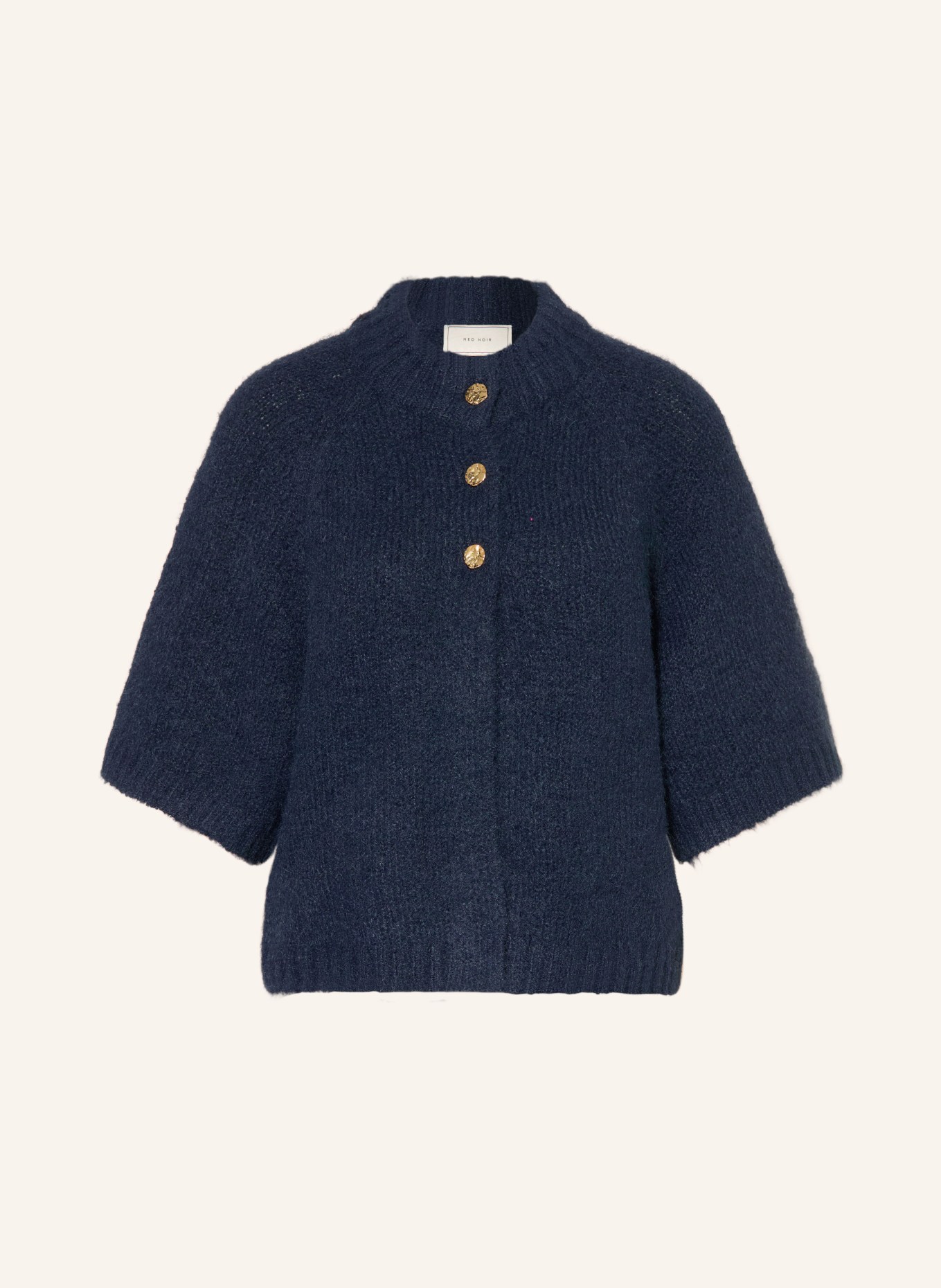 NEO NOIR Strickjacke BENUTA mit 3/4-Arm: DUNKELBLAU