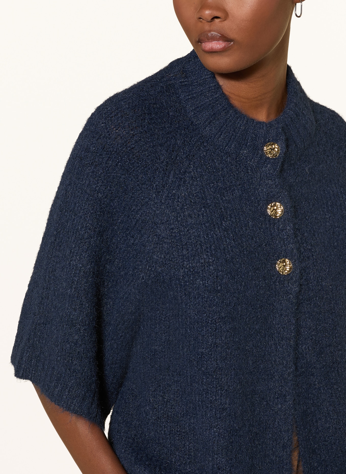 NEO NOIR Strickjacke BENUTA mit 3/4-Arm: DUNKELBLAU